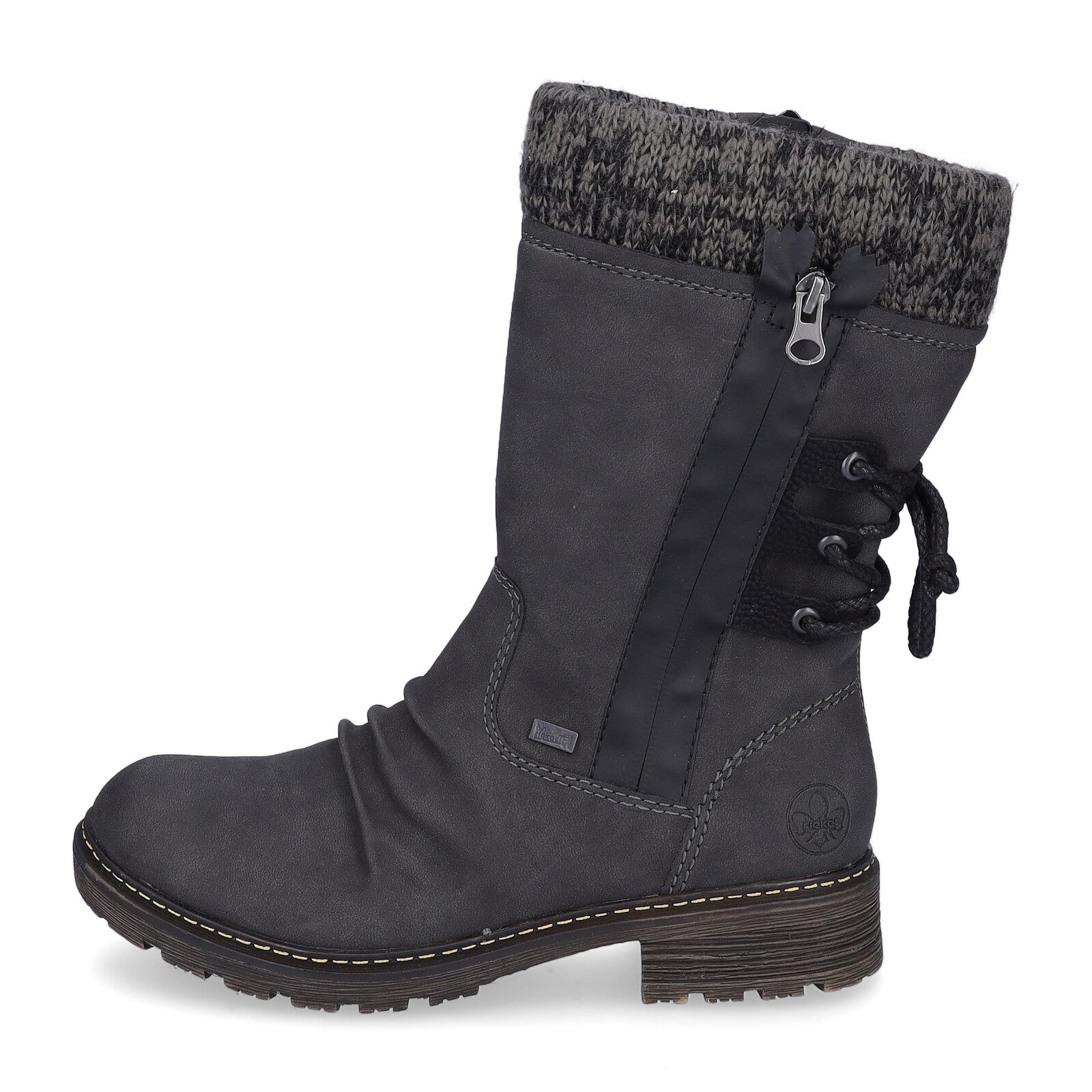 Rieker Damen Halbschaft Stiefel grau