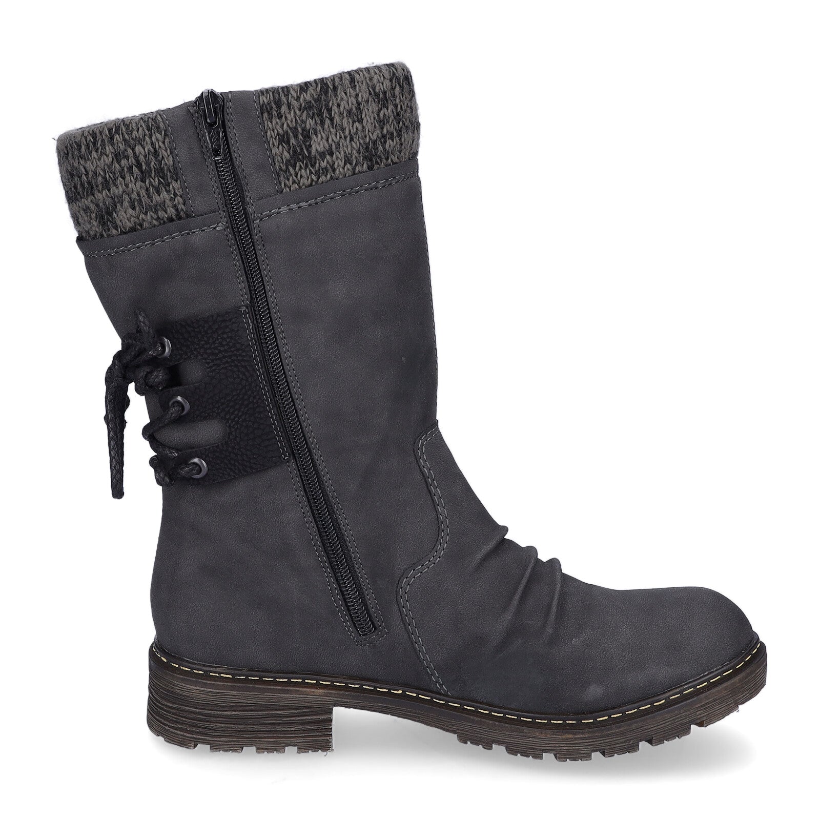Rieker Damen Halbschaft Stiefel grau