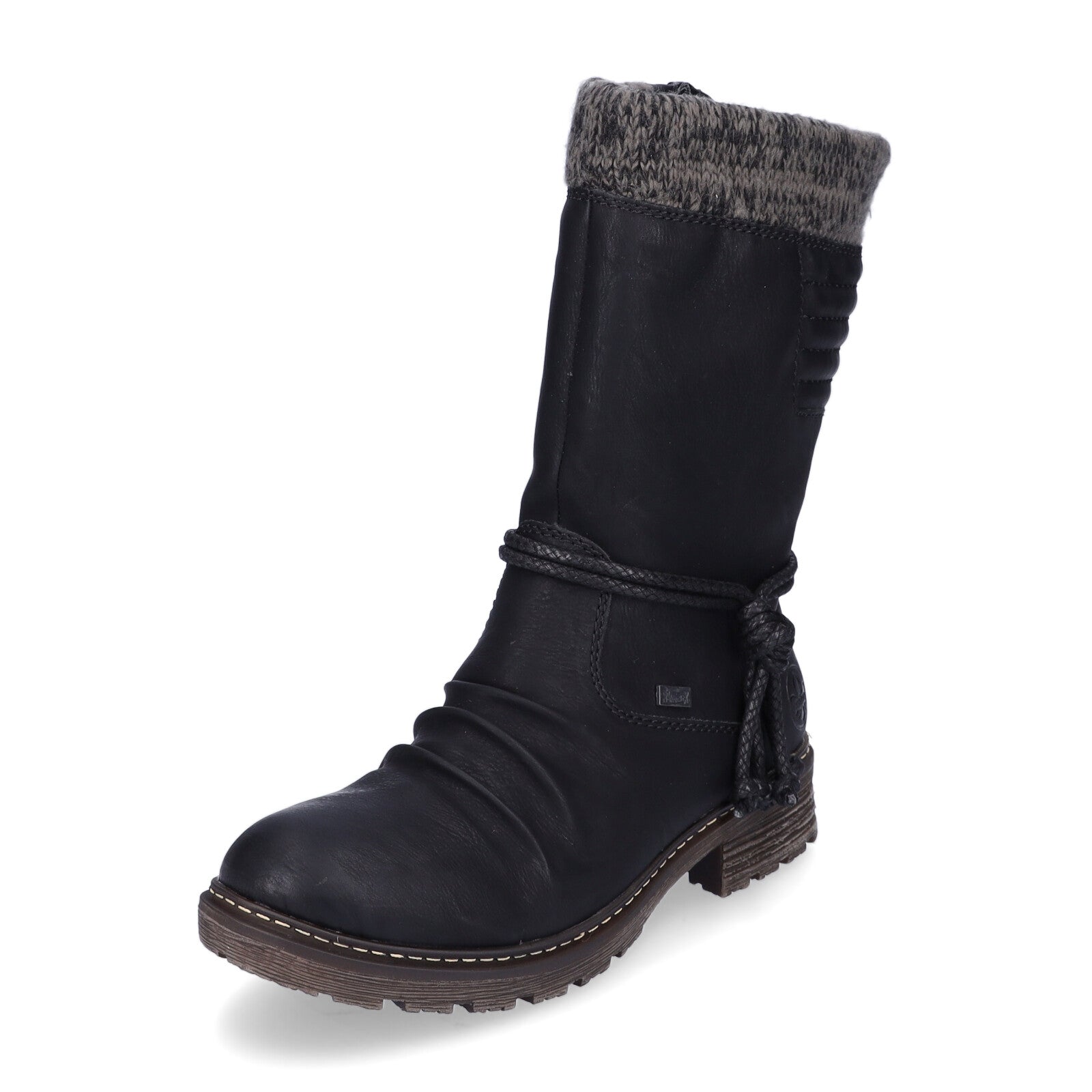 Rieker Damen Halbschaft Stiefel schwarz