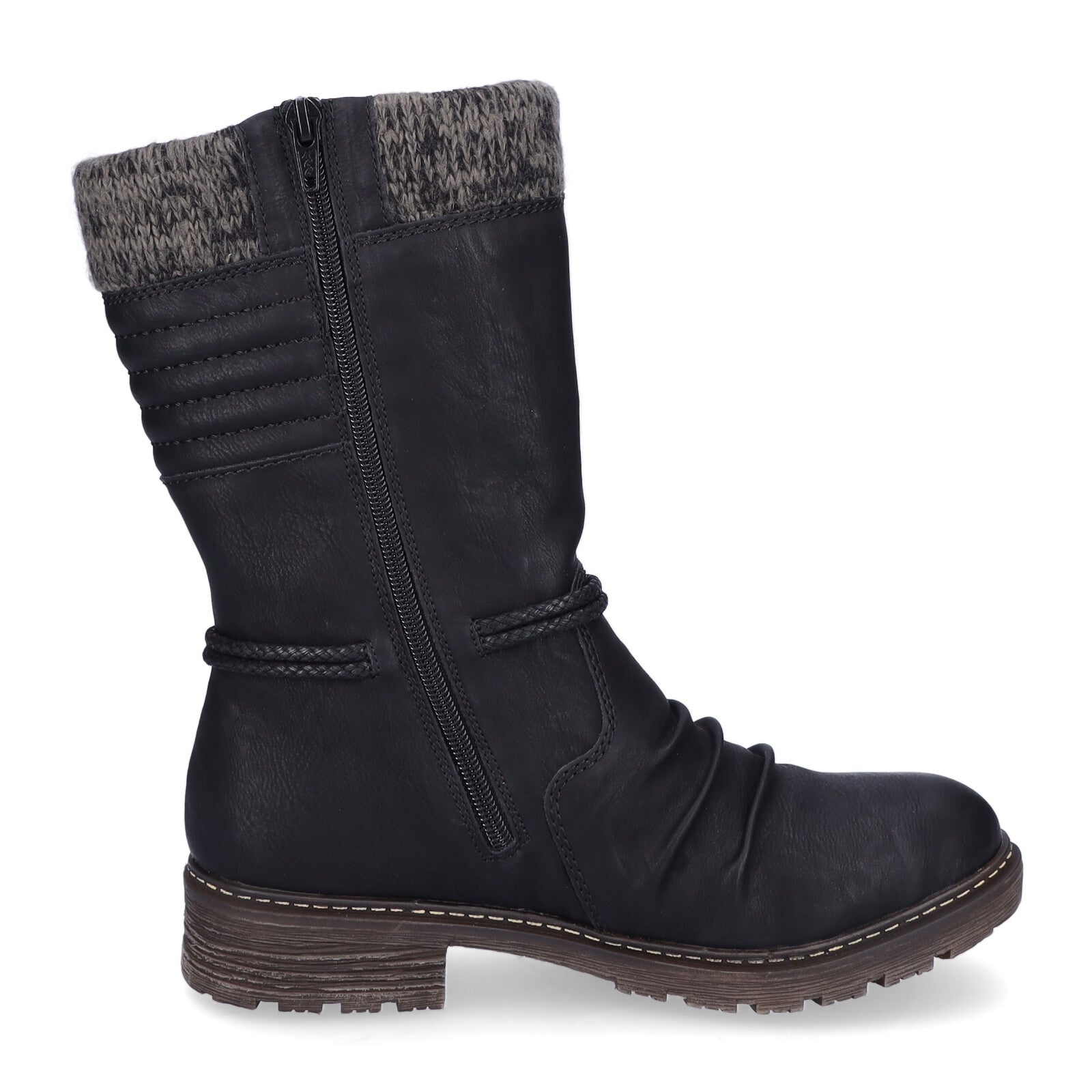 Rieker Damen Halbschaft Stiefel schwarz