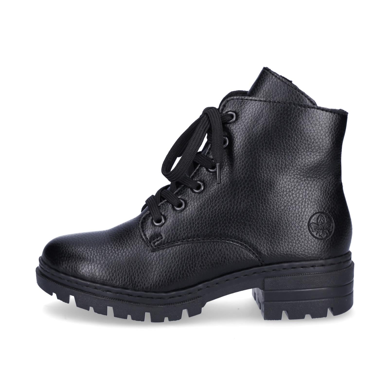 Rieker women's lace-up boot black