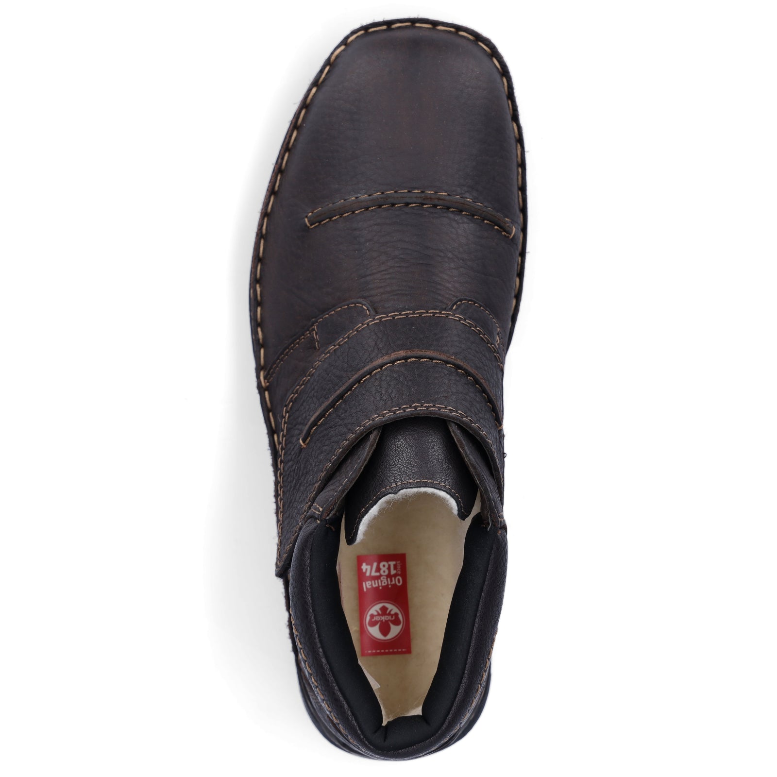 Rieker Herren Leder Klettschuh braun