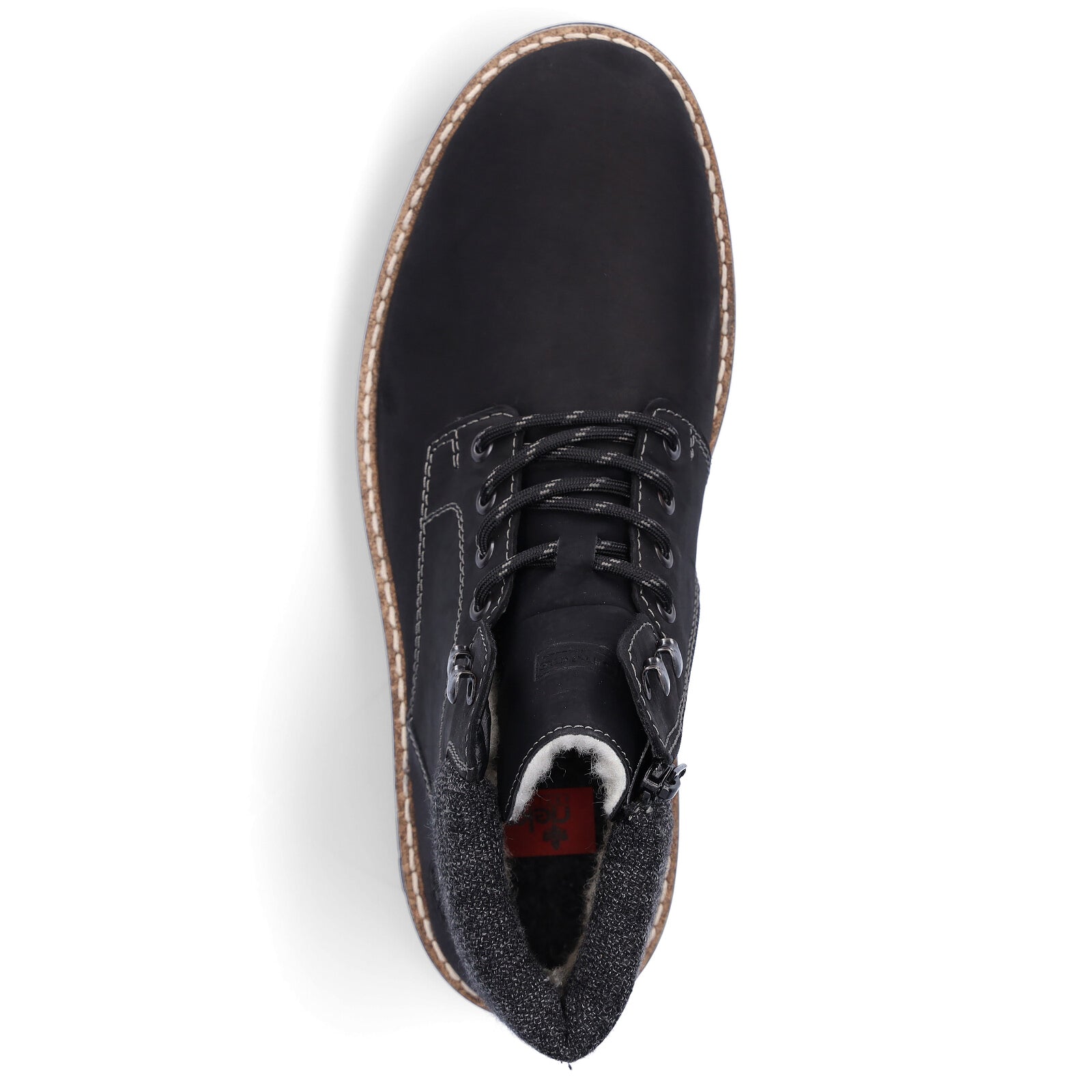Rieker men's lace-up boot black