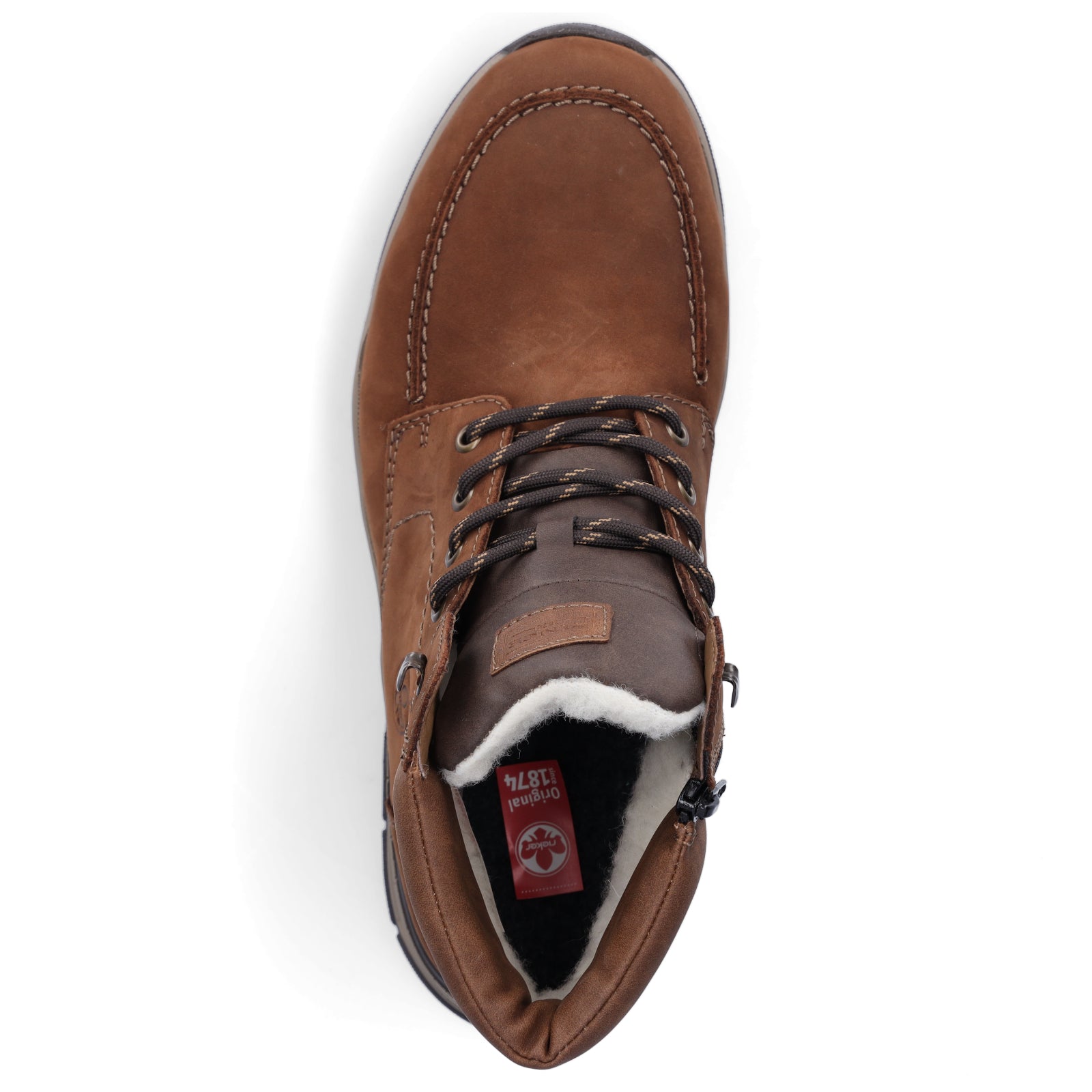 Rieker men's lace-up boot brown