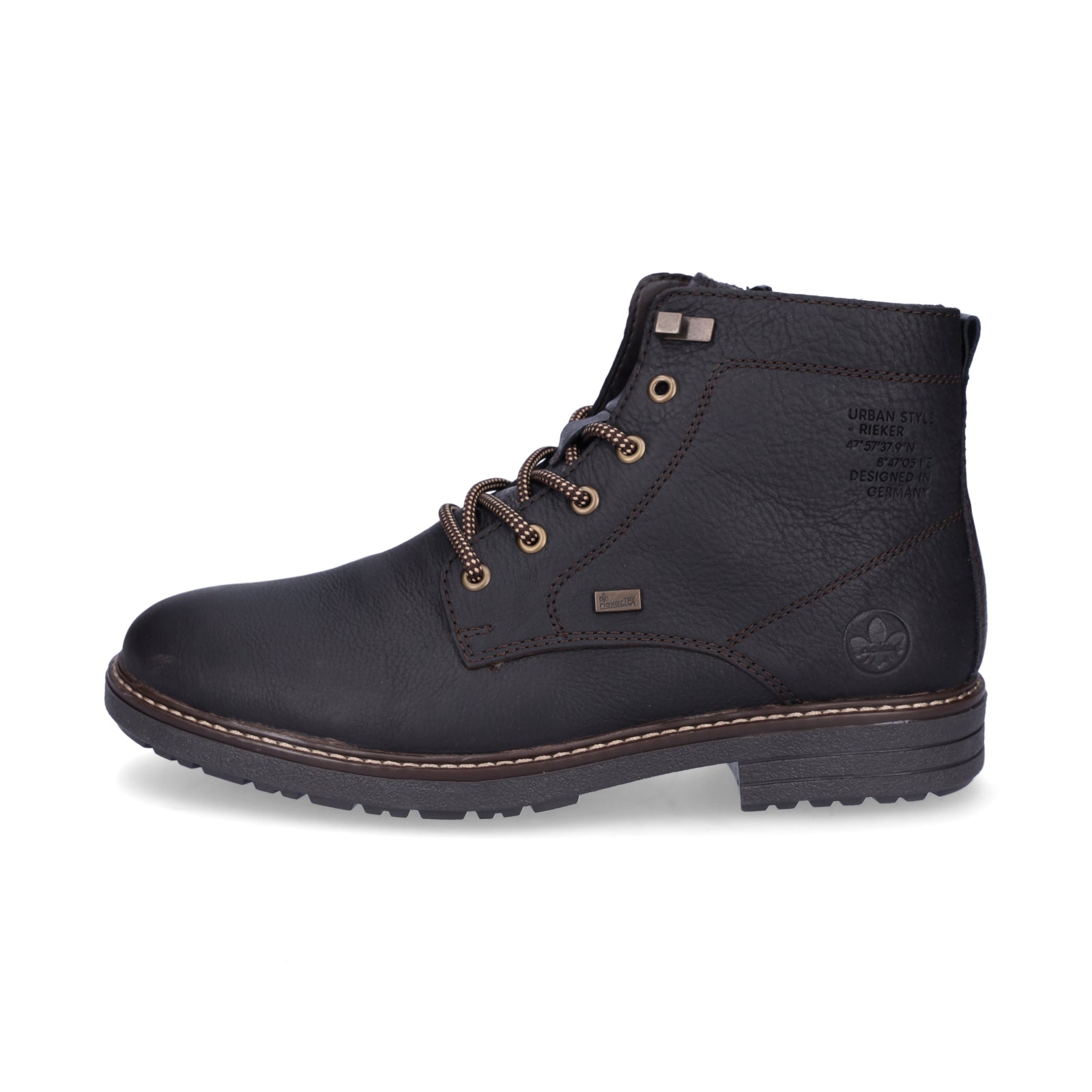 Rieker men's lace-up boot brown