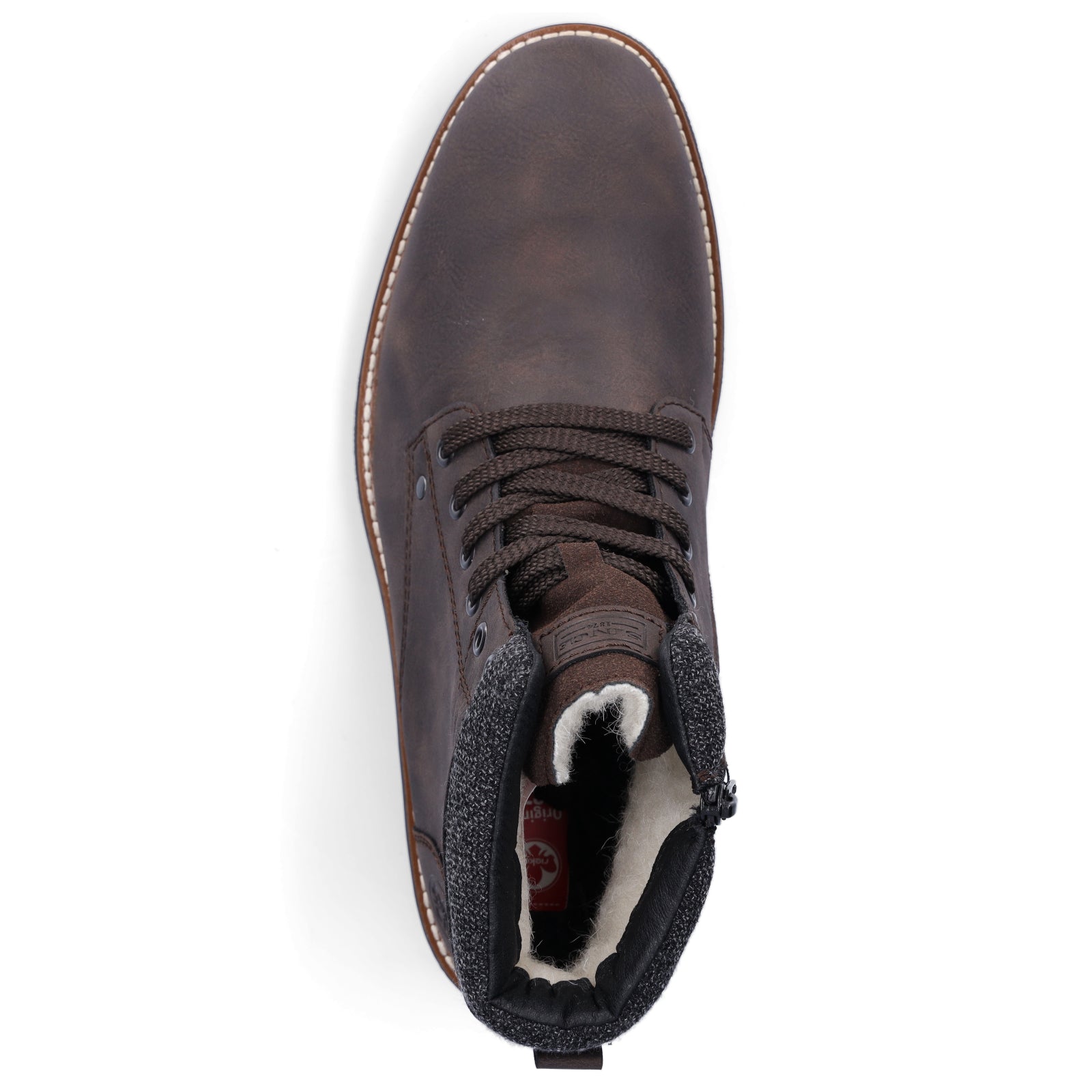 Rieker men's lace-up boot brown