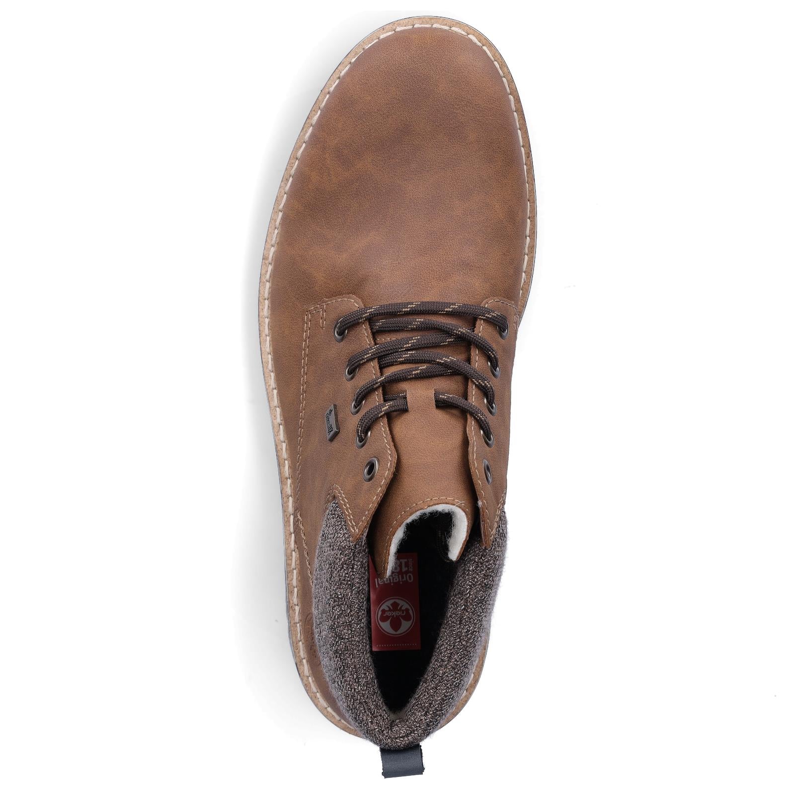 Rieker men's lace-up boot brown