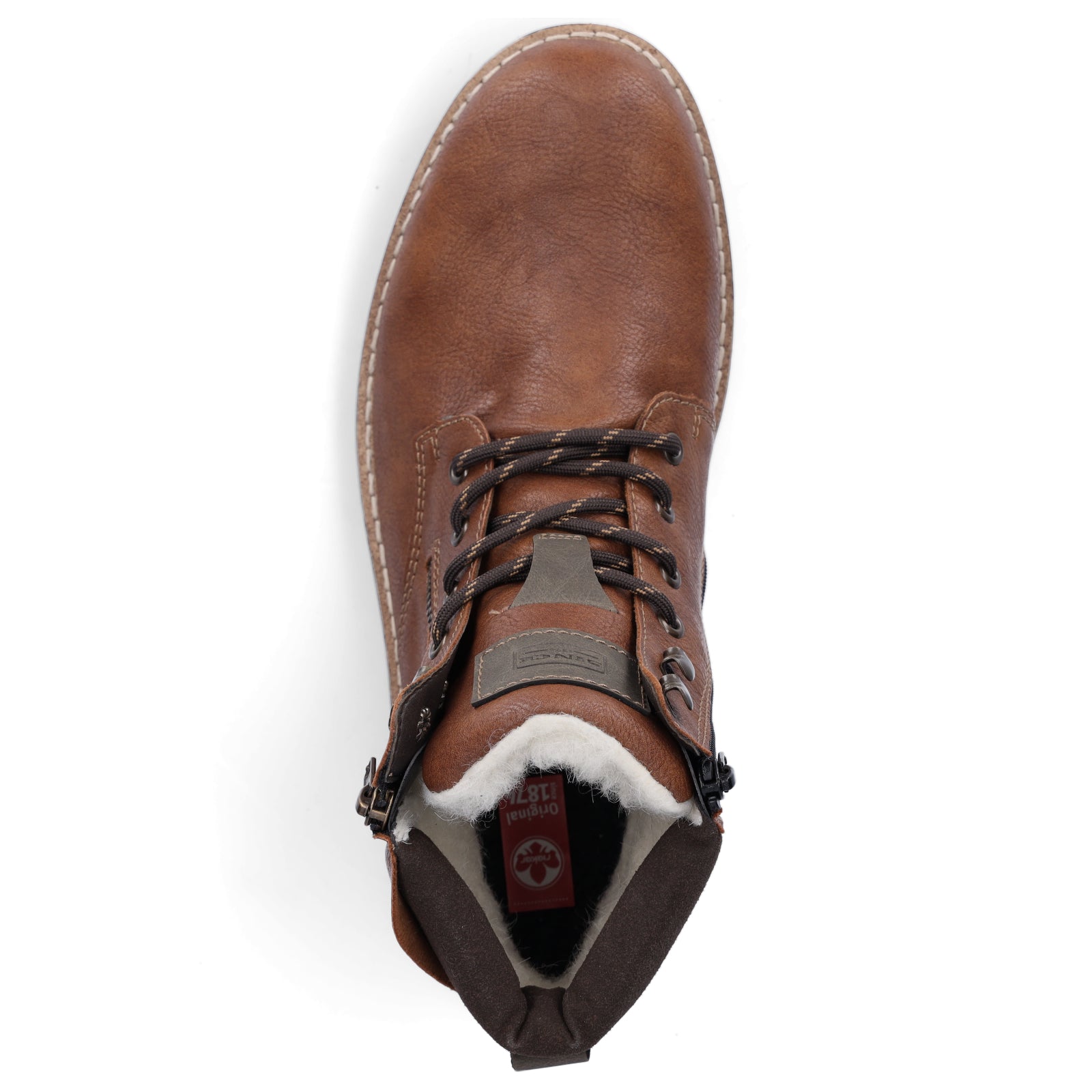 Rieker men's lace-up boot brown