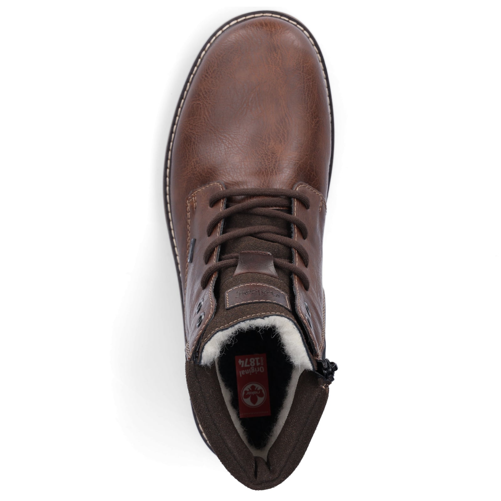 Rieker men's lace-up boot brown