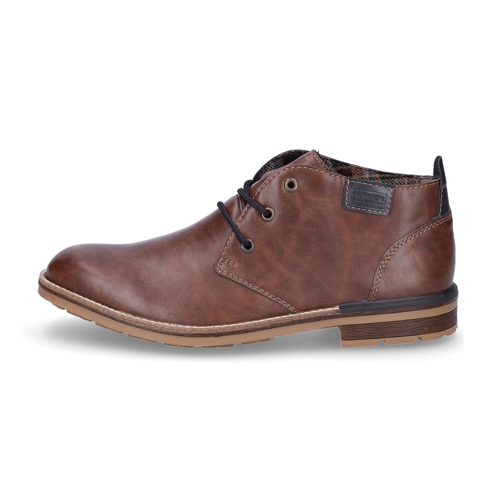Rieker men's lace-up boot brown