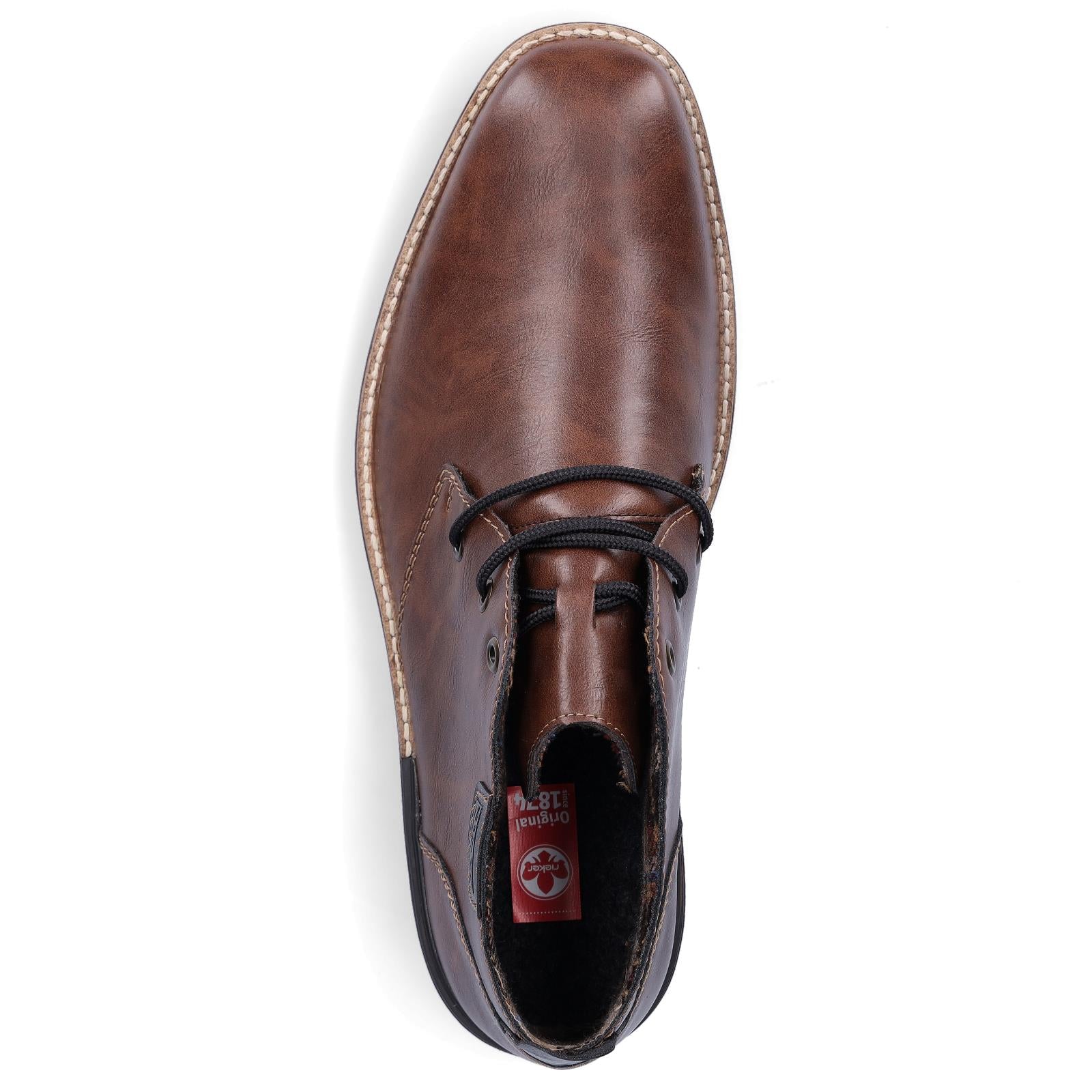 Rieker men's lace-up boot brown