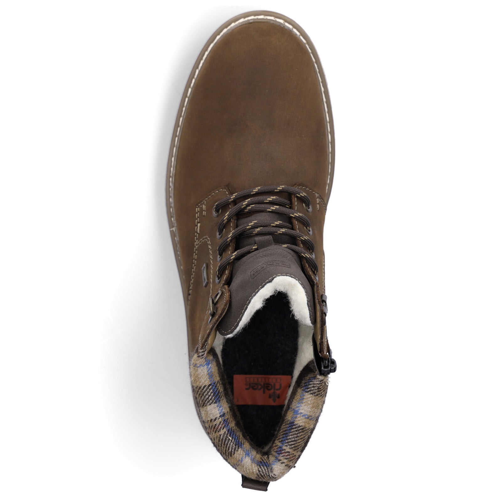 Rieker men's lace-up boot brown