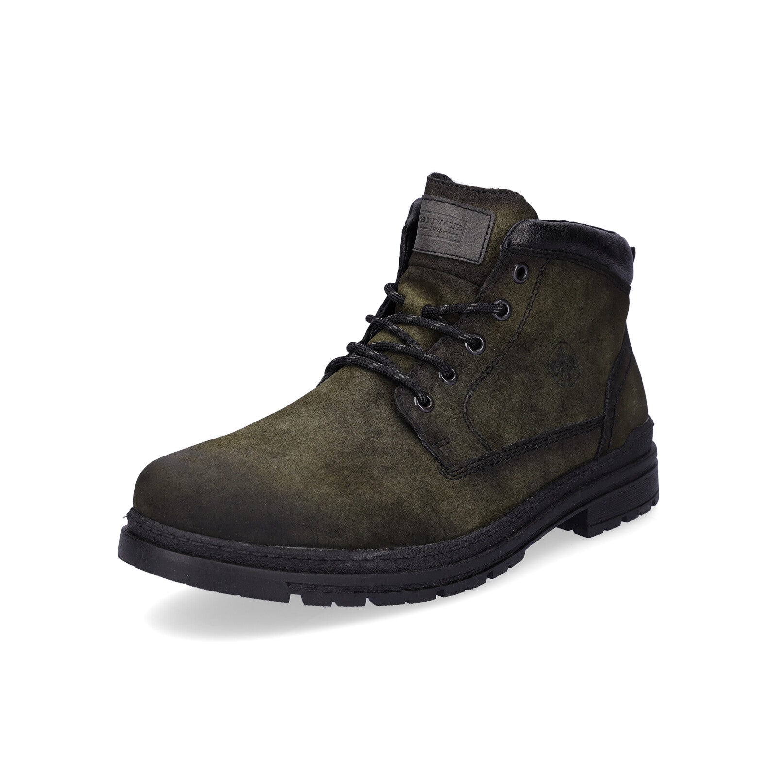 Rieker men's lace-up boot green
