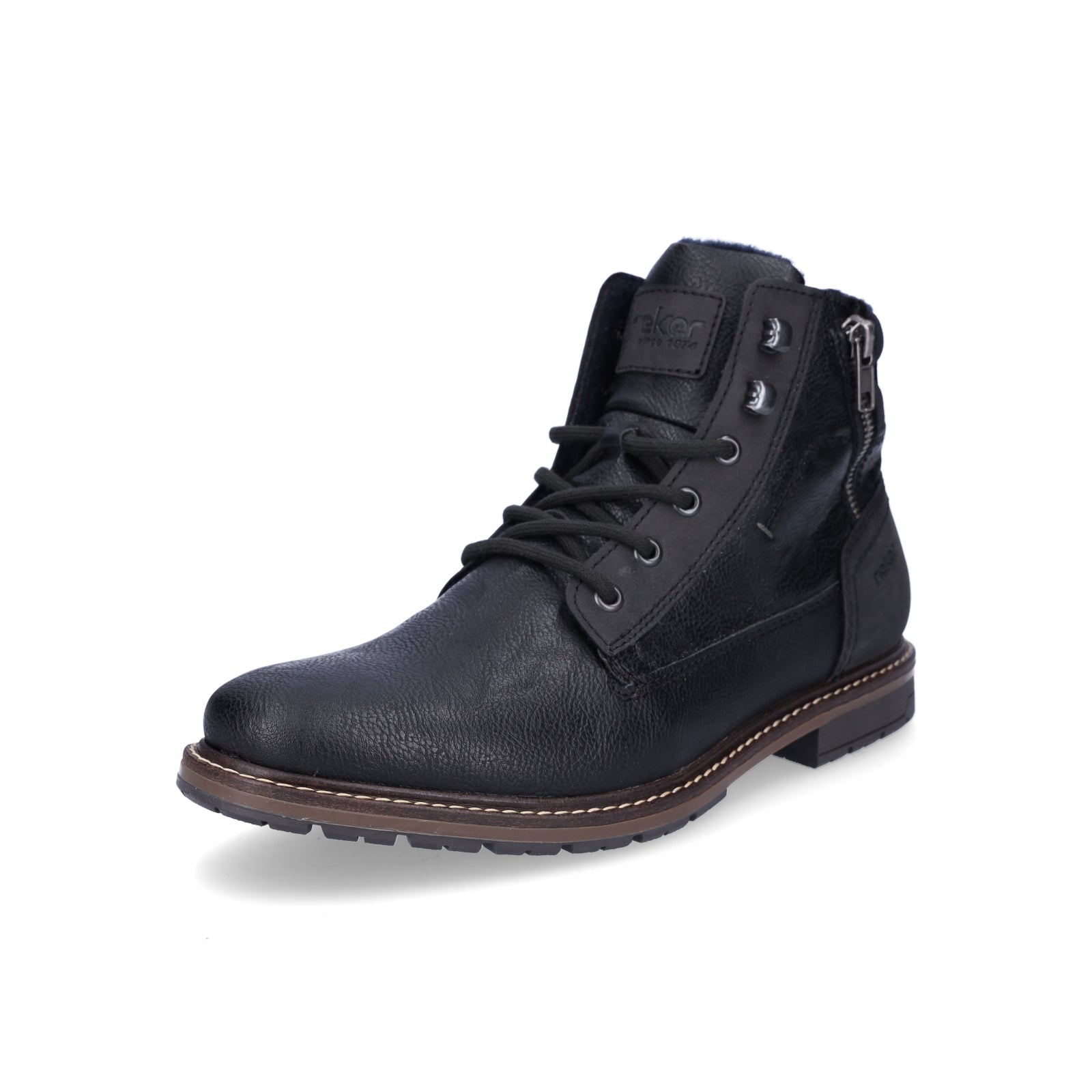 Rieker men's lace-up boot black