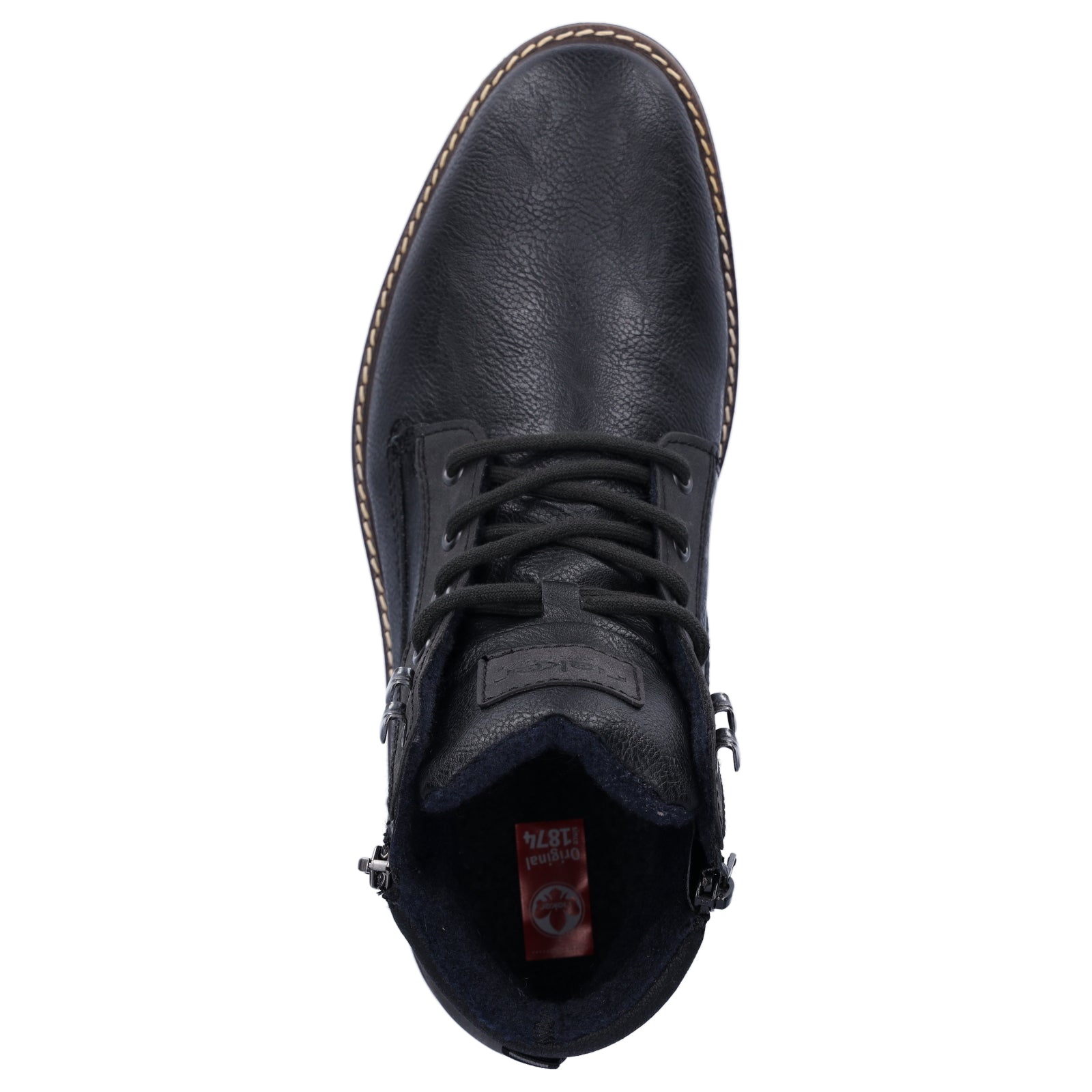 Rieker men's lace-up boot black