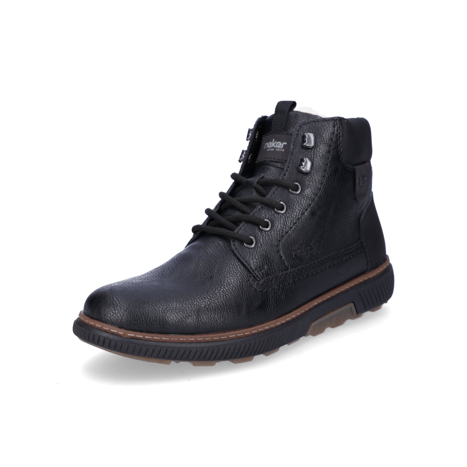 Rieker men's lace-up boot black