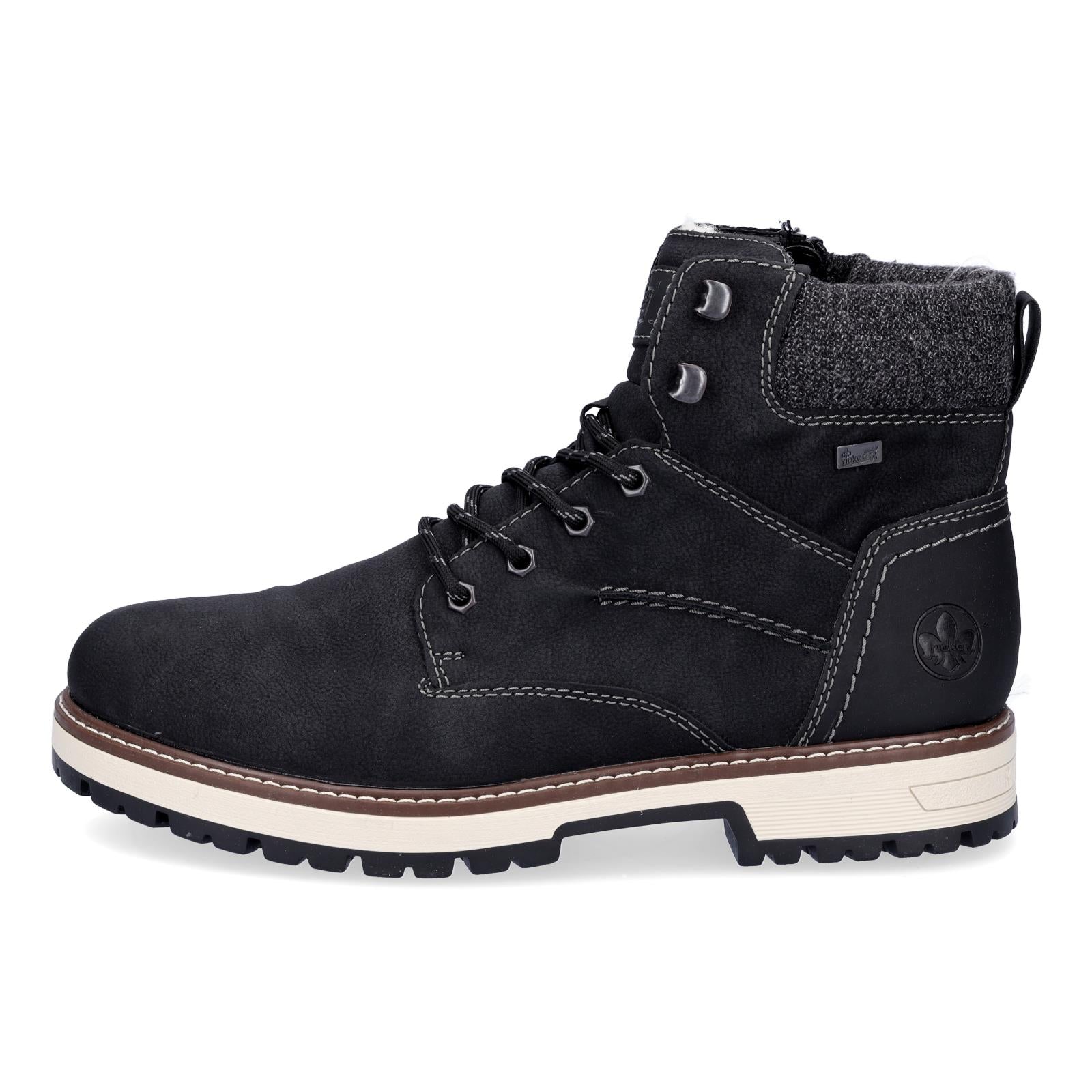 Rieker men's lace-up boot black