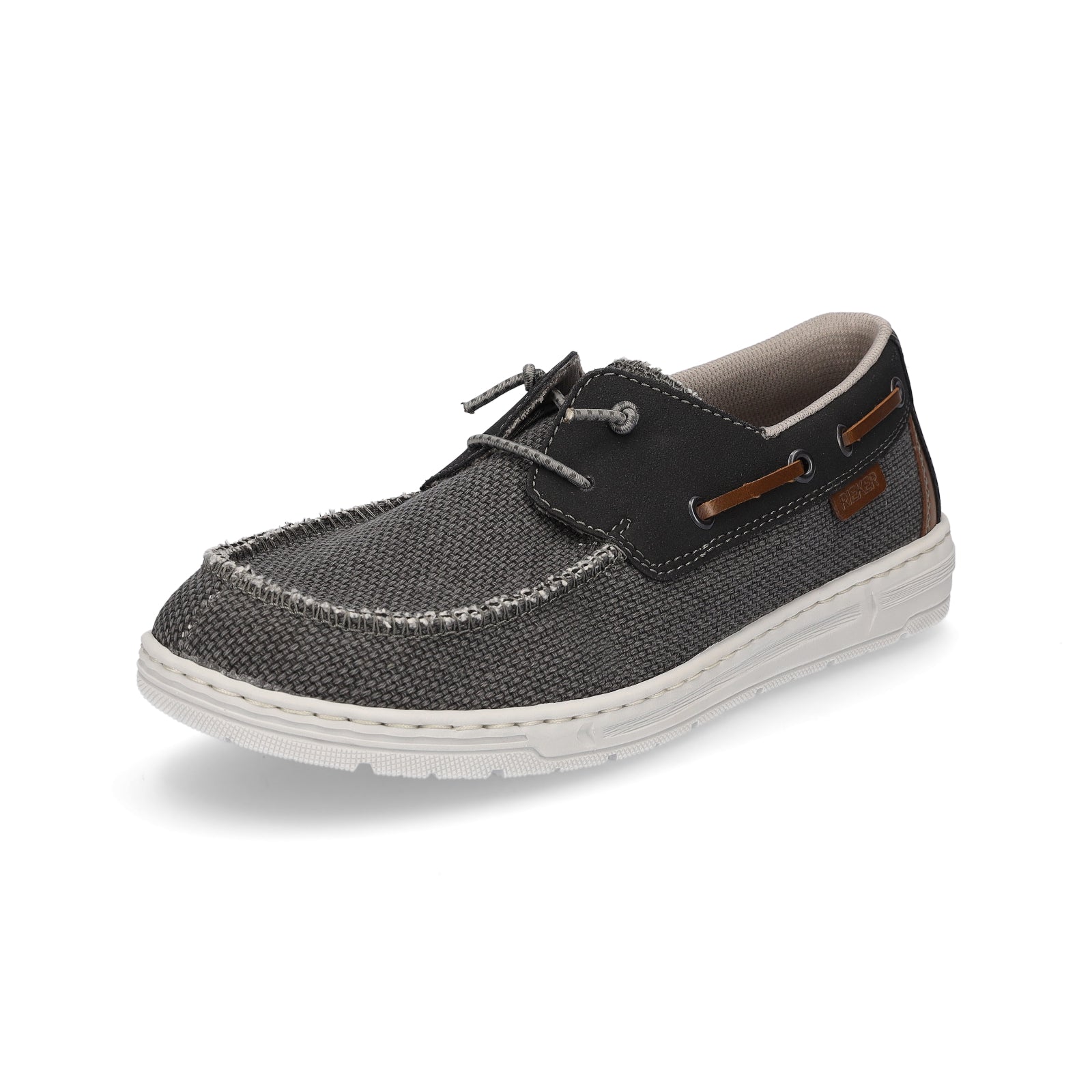 Rieker Herren Canvas Slipper schwarz