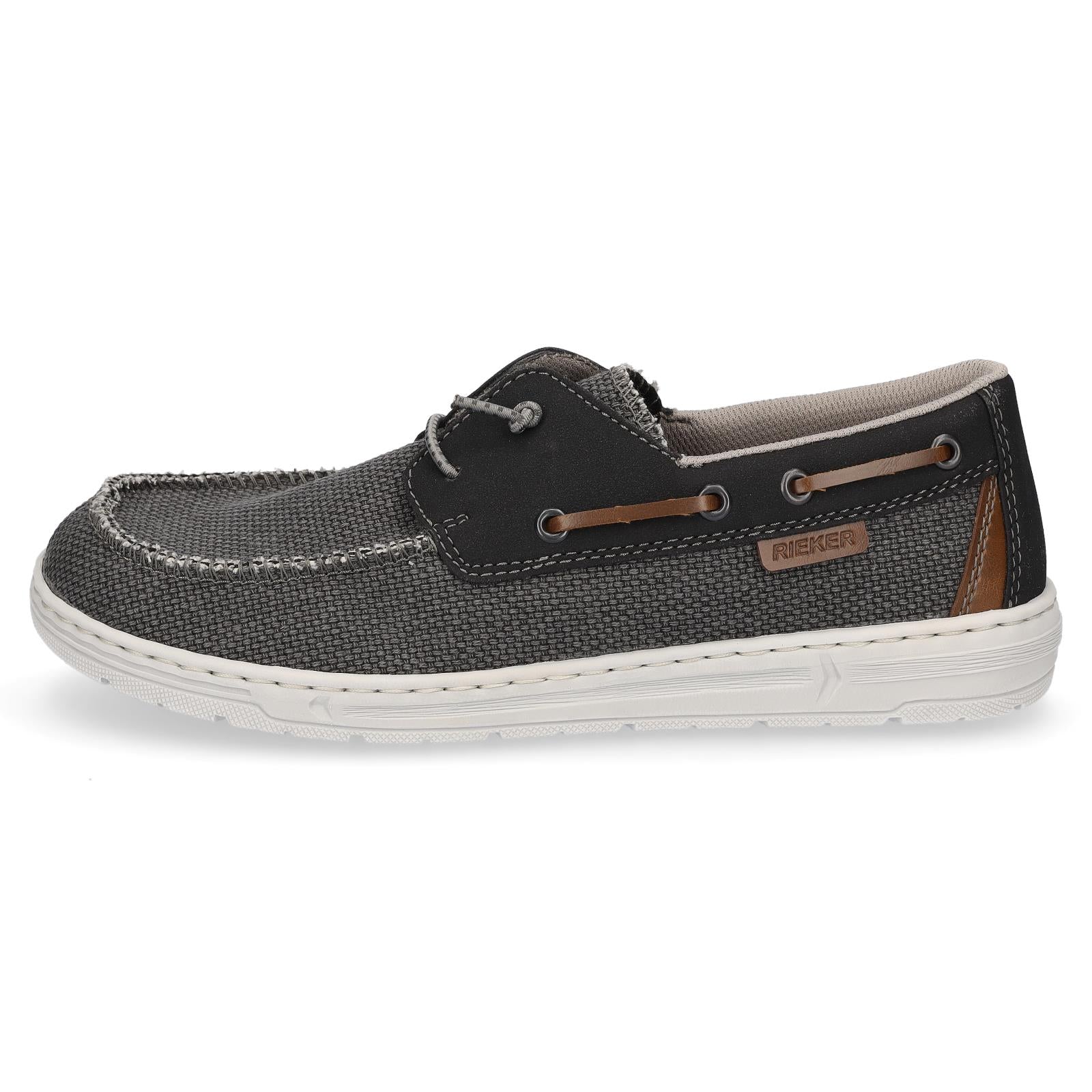 Rieker Herren Canvas Slipper schwarz