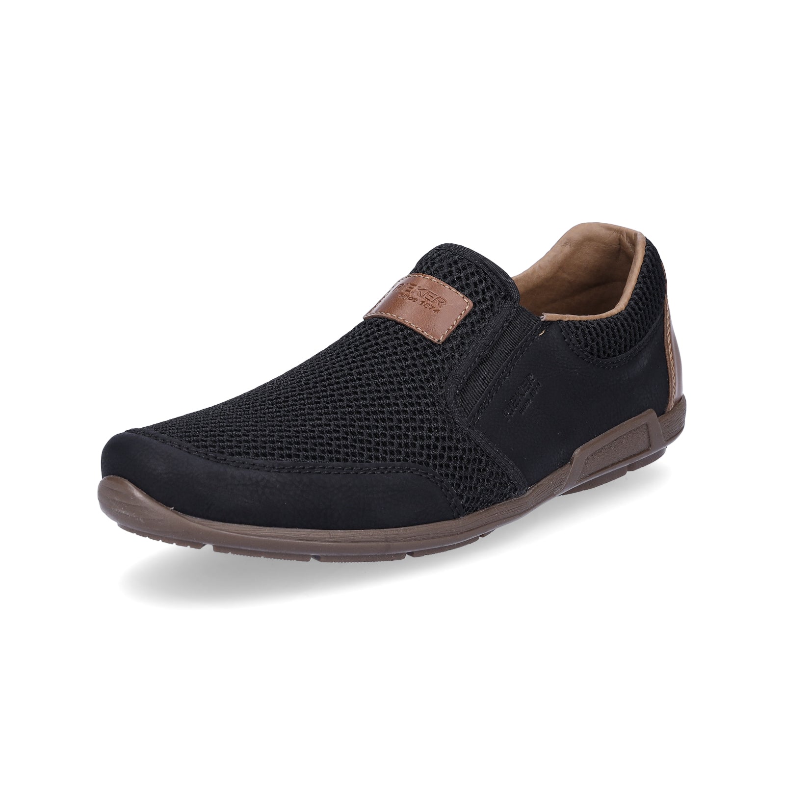 Rieker Herren Slipper schwarz