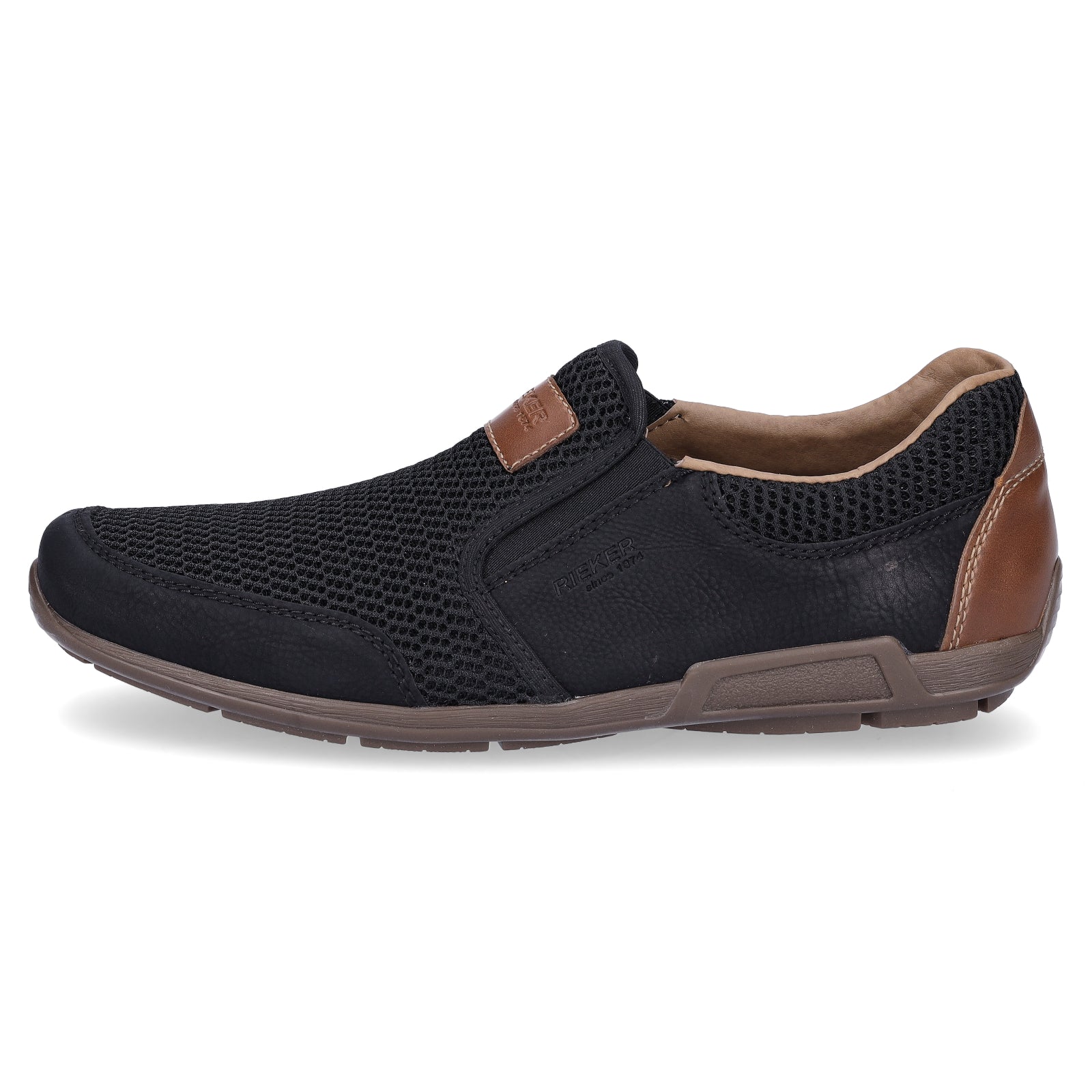 Rieker Herren Slipper schwarz