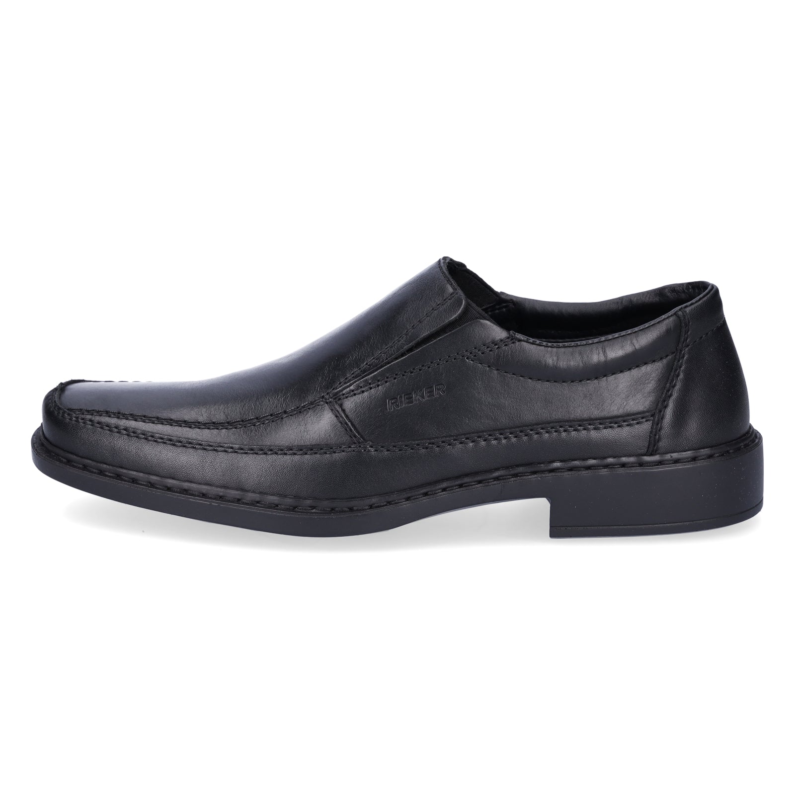 Rieker Herren Business Leder Slipper schwarz