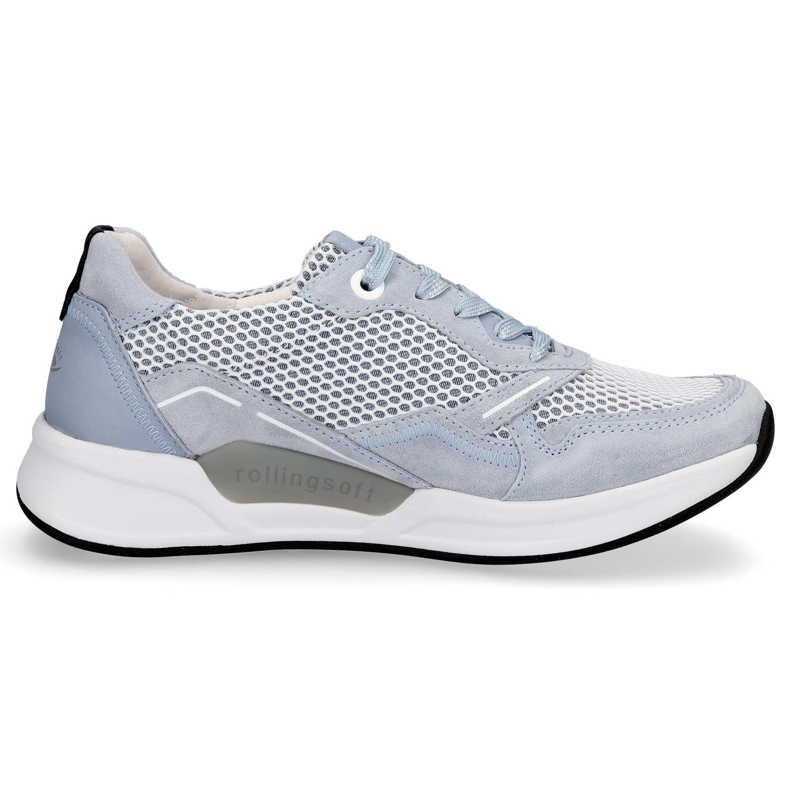 Gabor women's sneakers light blue glitter