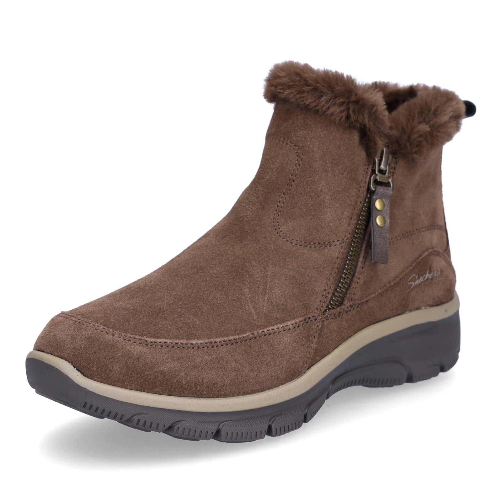 Skechers Damen Boot Easy Going Cool Zip! braun