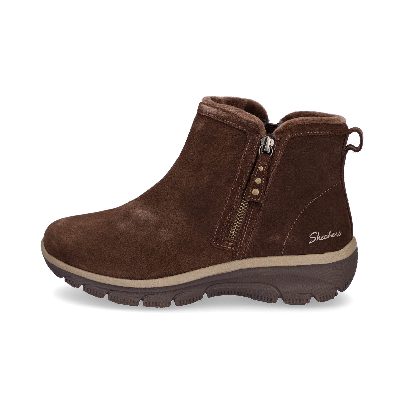 Skechers Damen Boot Easy Going Urban Zip braun
