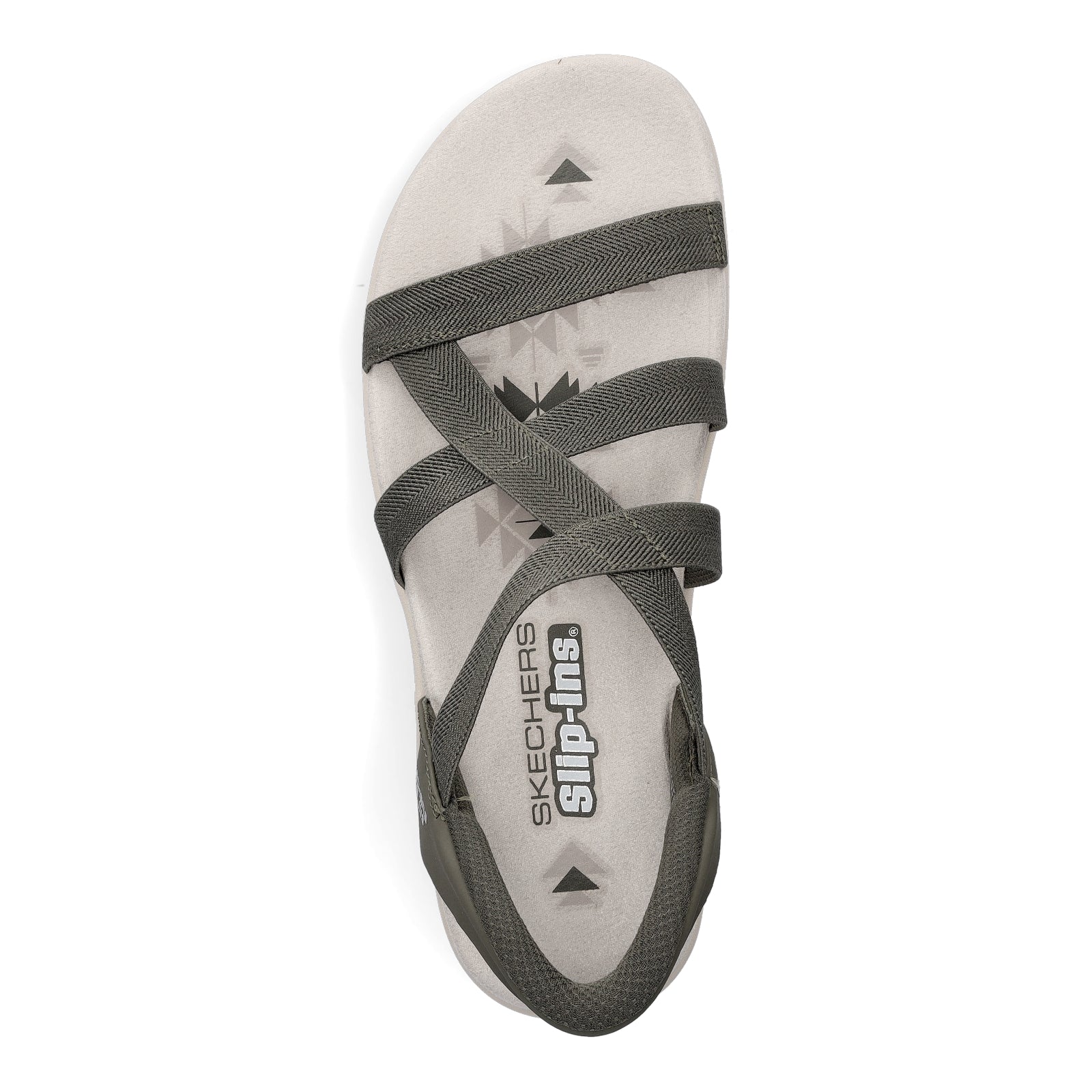 Skechers Damen Sandale Reggae Slim Stretch Flex oliv