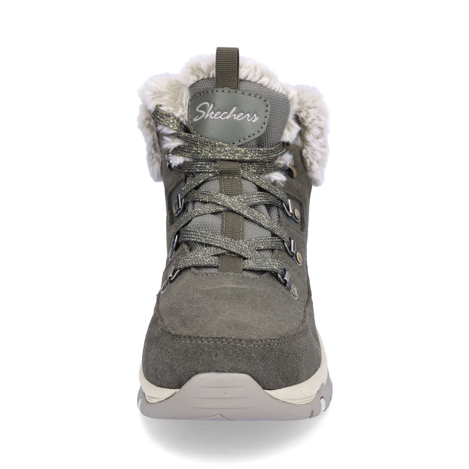 Skechers Damen Schnürboot Trego Snow Worries olive