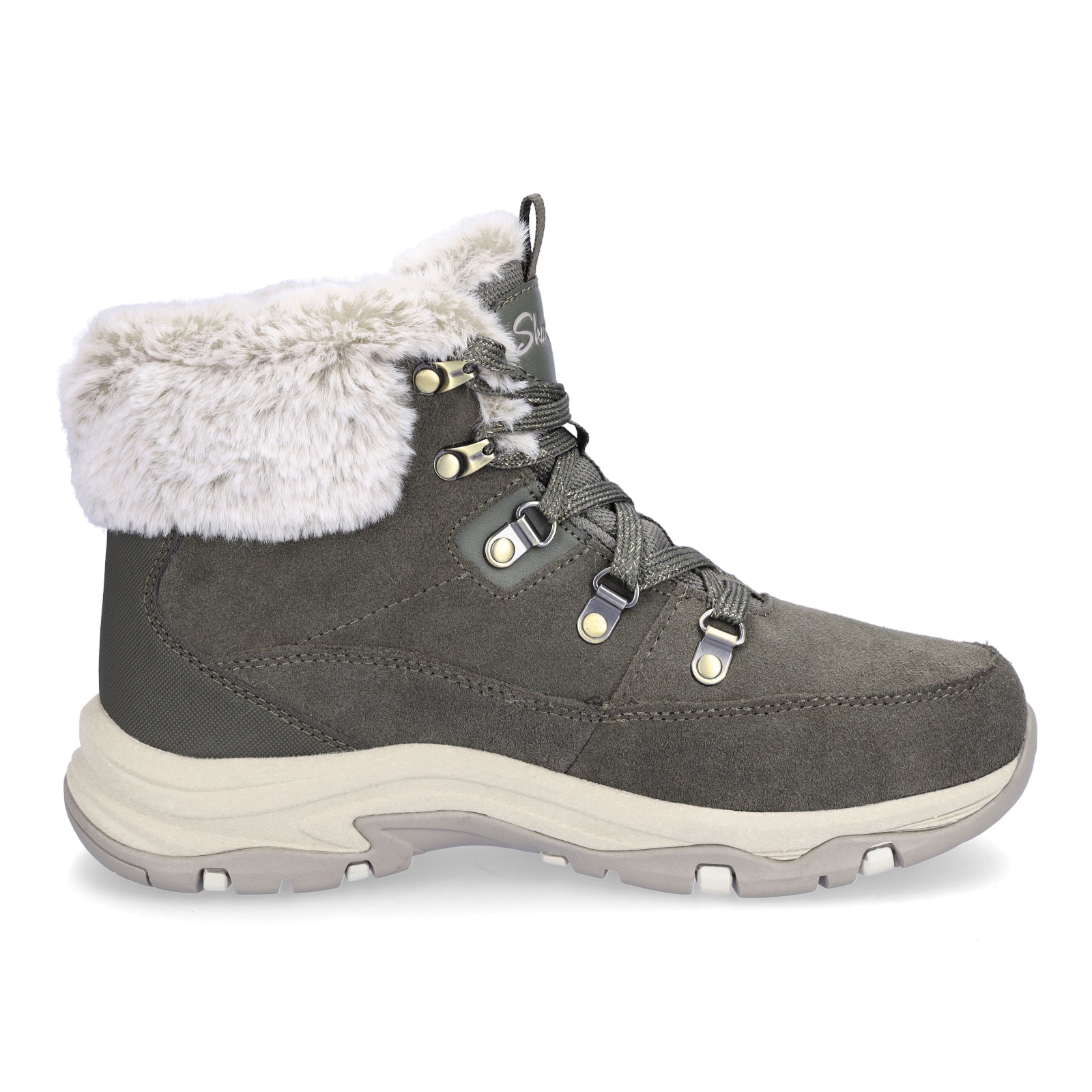 Skechers Damen Schnürboot Trego Snow Worries olive