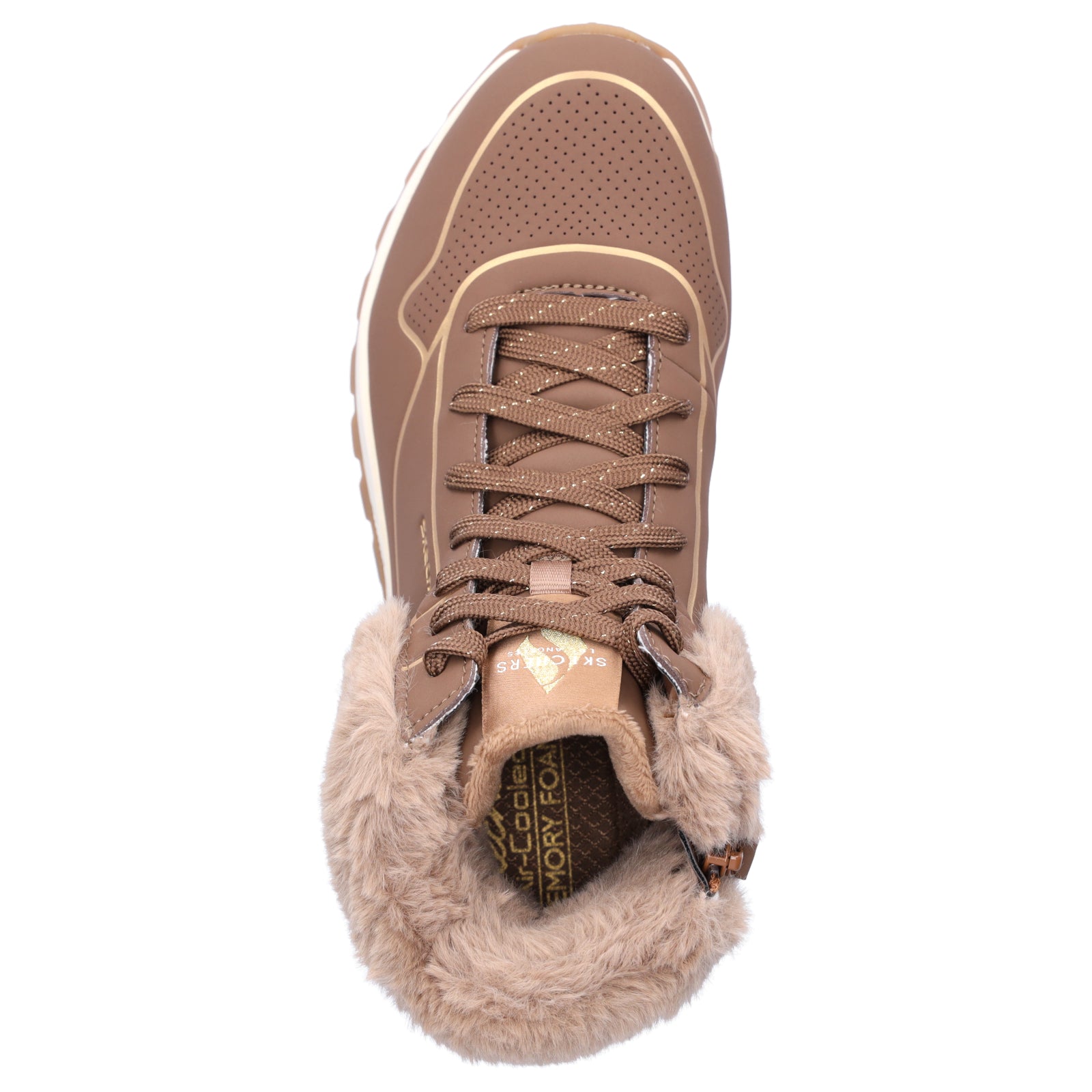 Skechers women's lace-up boot UNO Rugged Fall Shimmer taupe