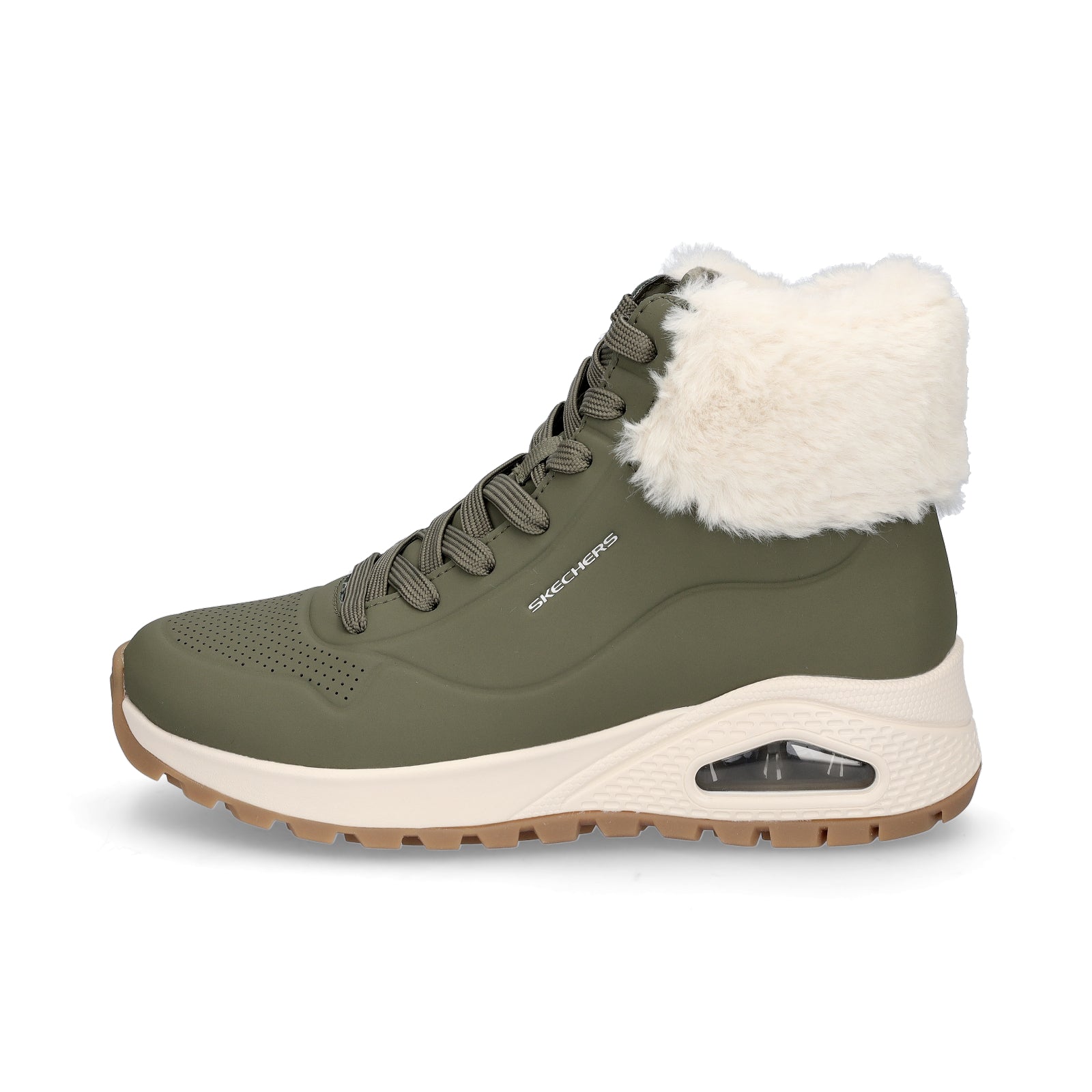 Skechers women's high-top sneaker UNO Rugged Fall Air olive