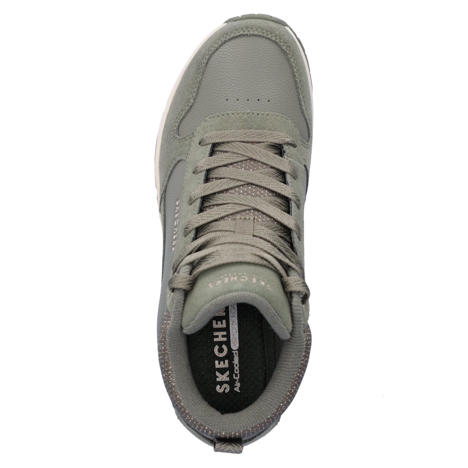 Skechers Damen Sneaker UNO Stacre Shine olive