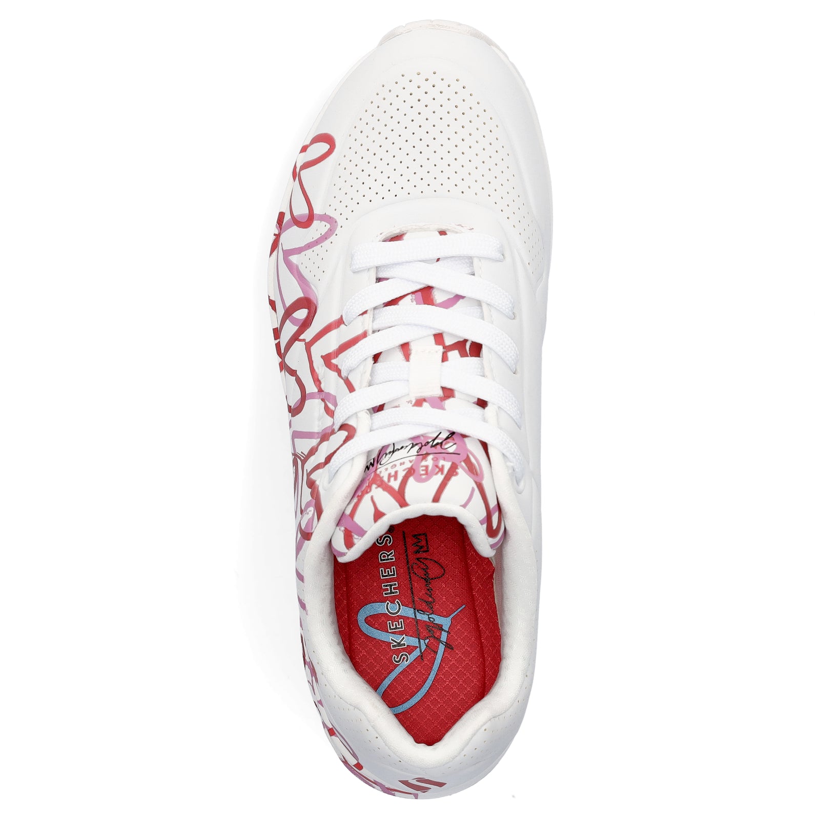Skechers JGoldcrown UNO Damen Sneaker weiß rot