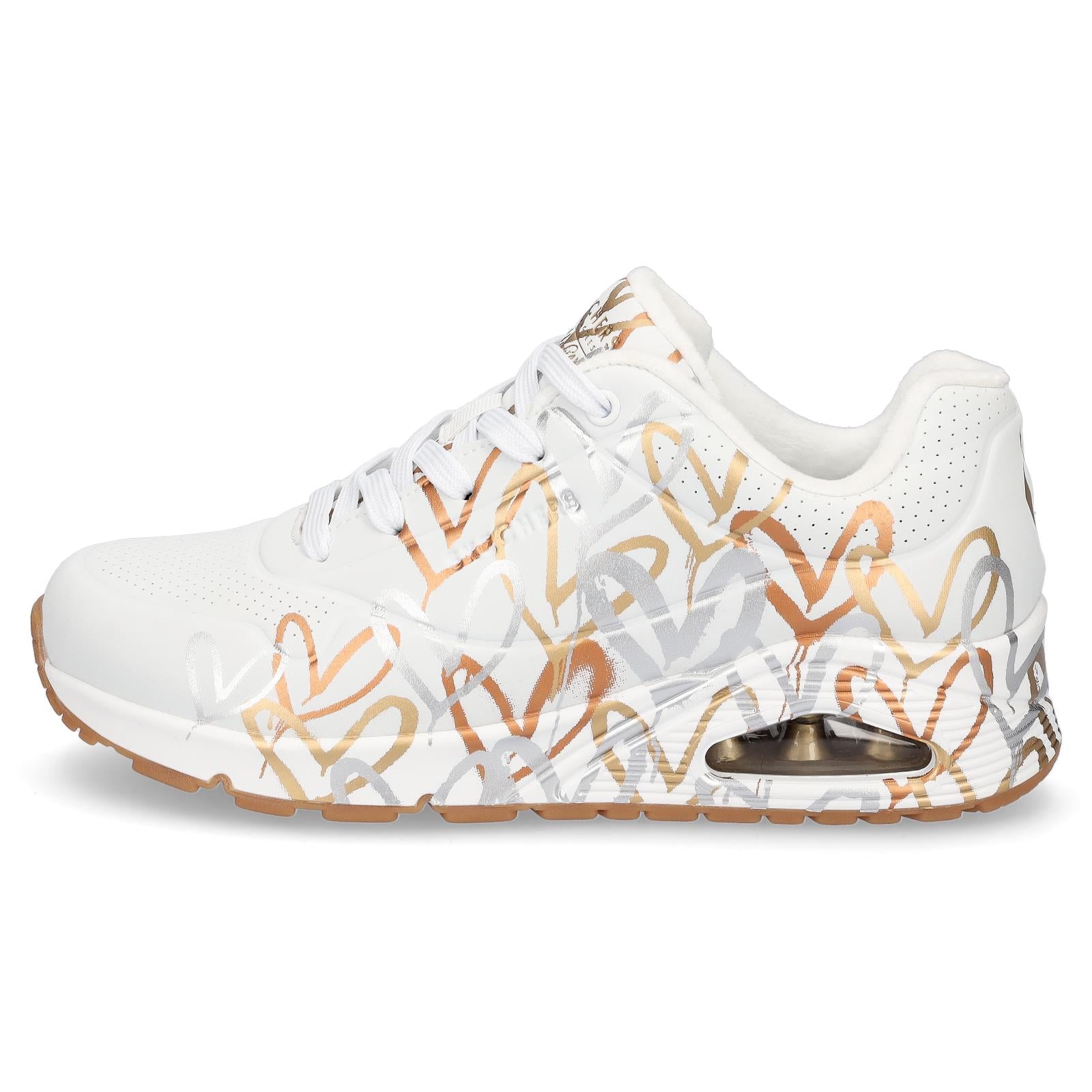Skechers JGoldcrown Women's Sneaker UNO Metallic Love white