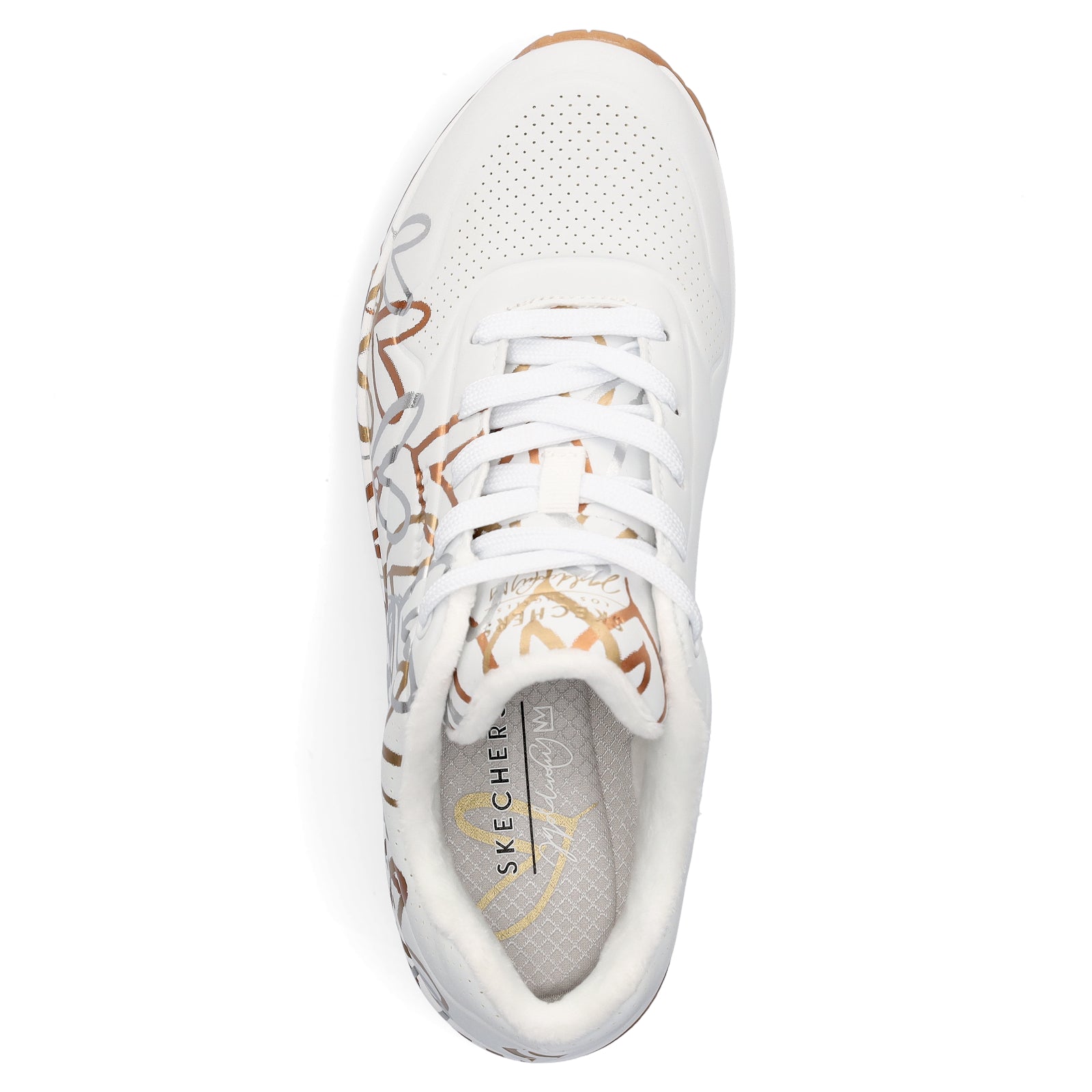 Skechers JGoldcrown Women's Sneaker UNO Metallic Love white