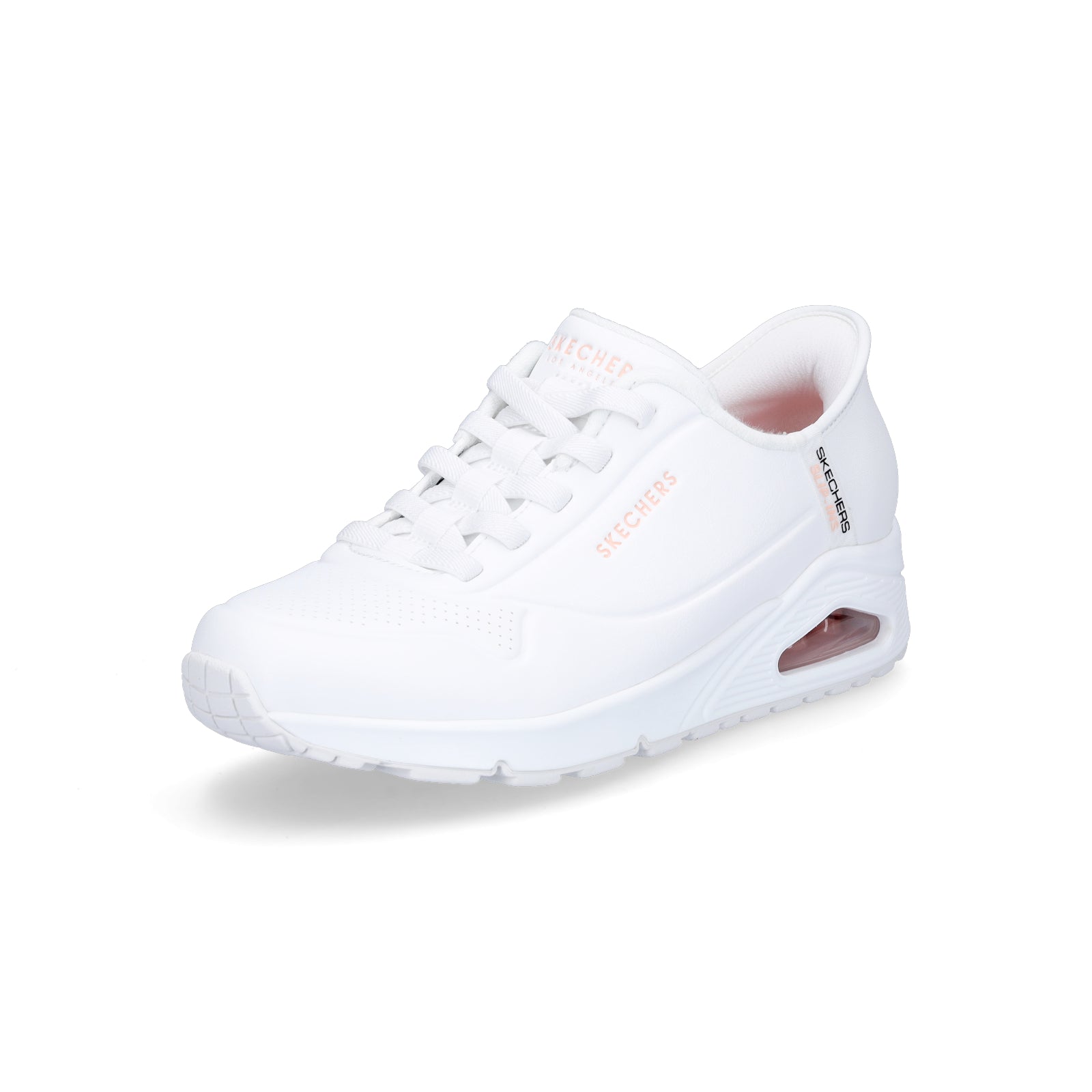 Skechers Damen Slip-in Sneaker UNO Easy-Air weiß