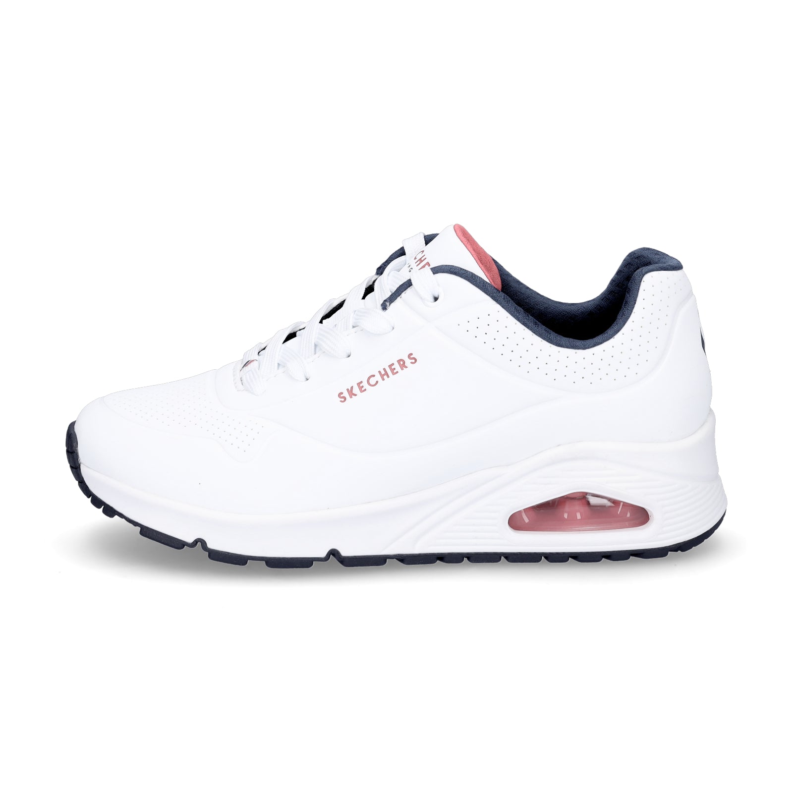 Skechers Damen Sneaker UNO Stand on Air weiß navy rot