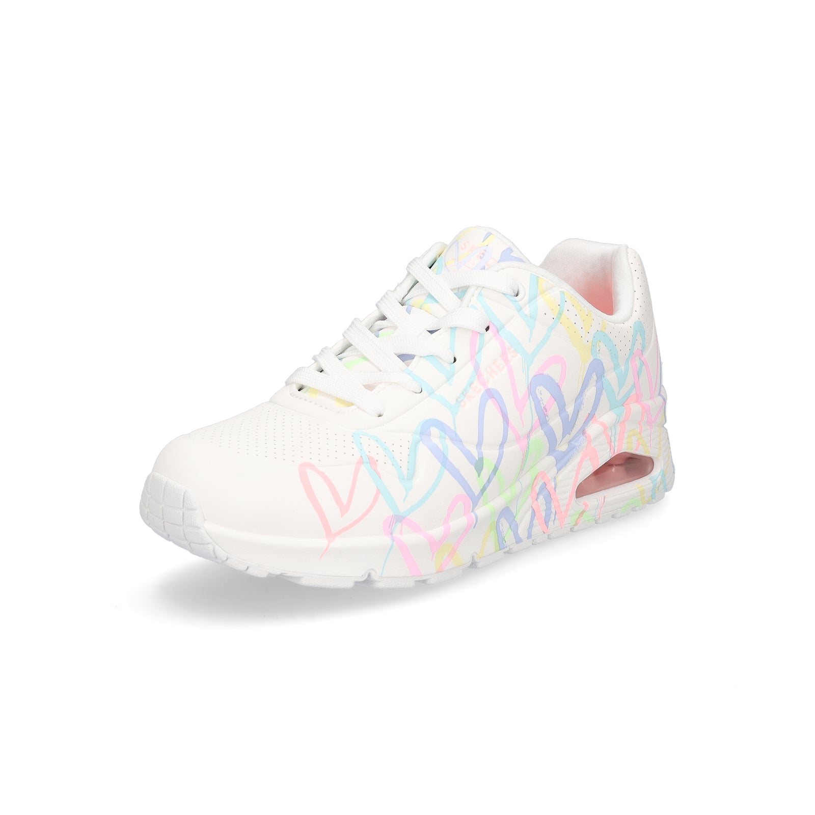 Skechers JGoldcrown women's sneakers UNO Spread The Love white pastel