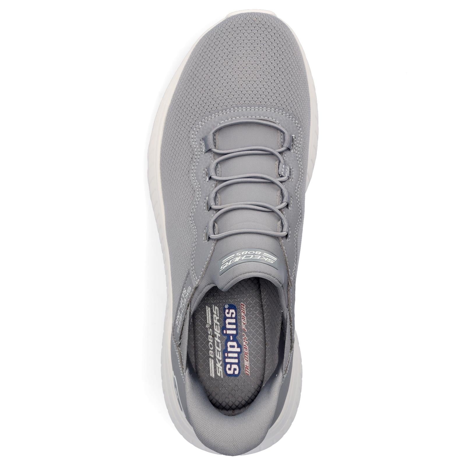 Skechers Herren Slip-in Sneaker Bobs Squad Chaos Daily Hype grau