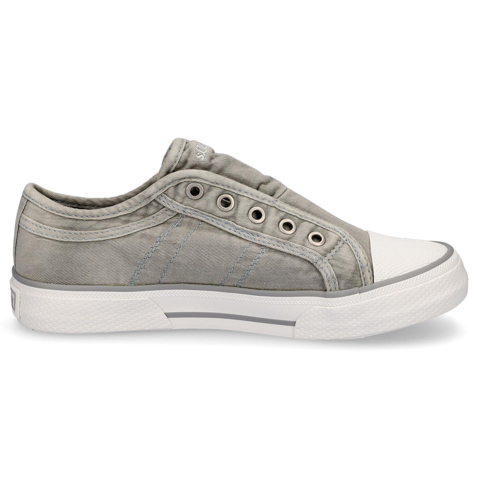 s.Oliver women's slip-on sneakers gray