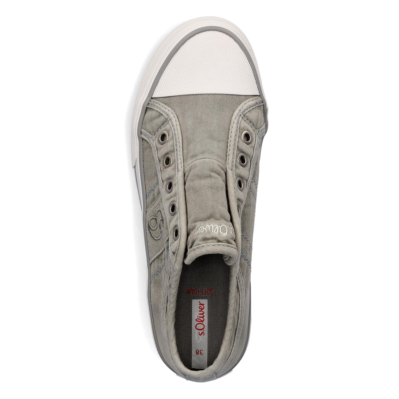 s.Oliver women's slip-on sneakers gray