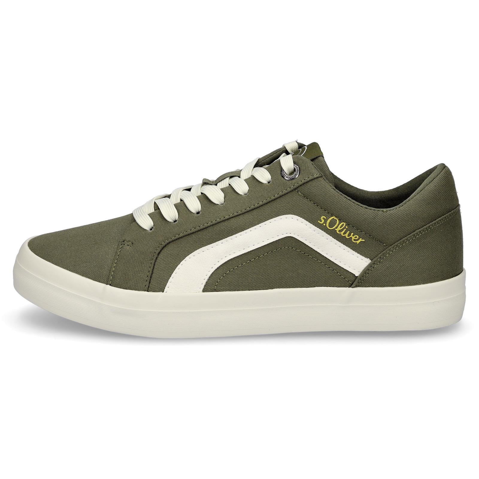 s.Oliver men's sneakers khaki green
