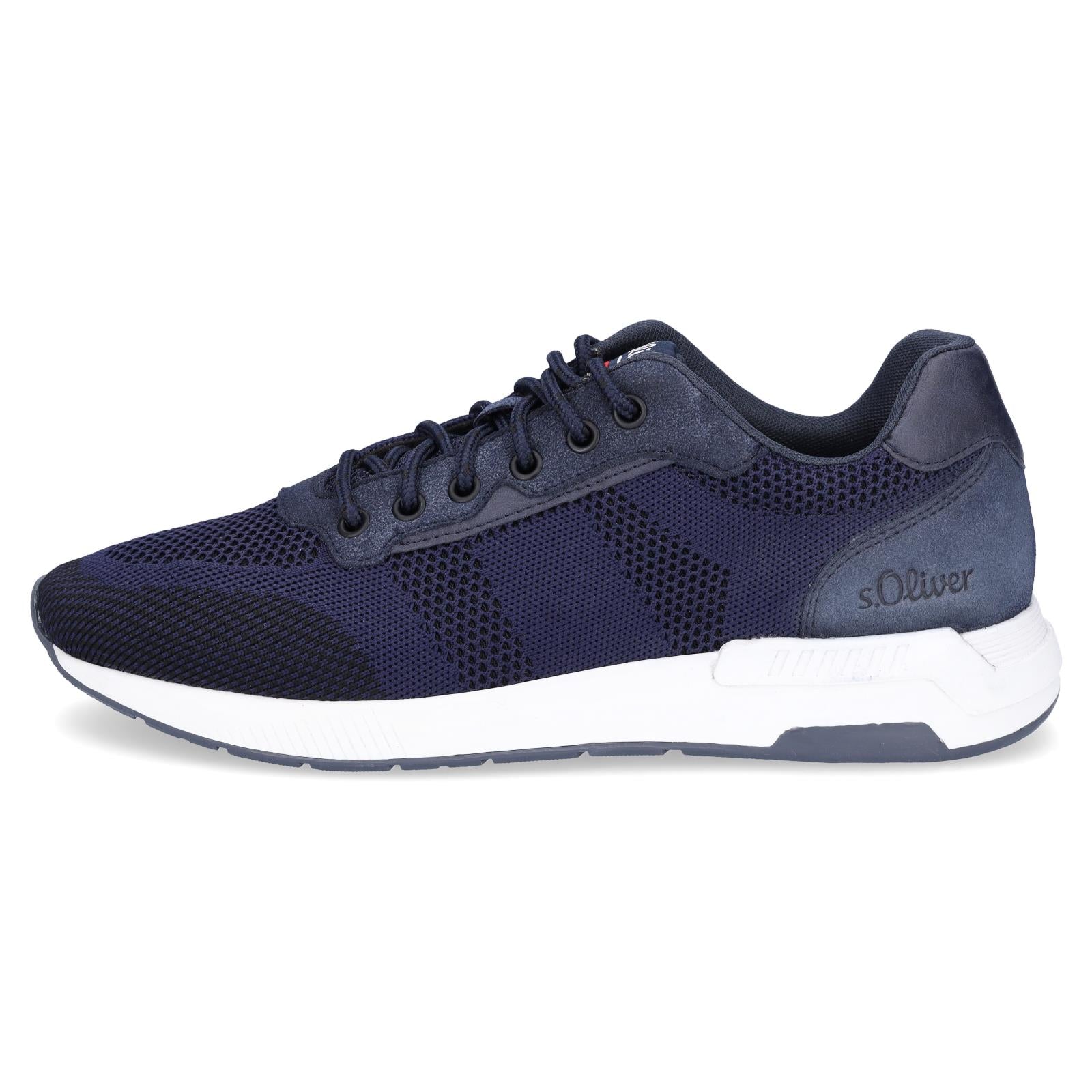 s.Oliver men's knitted sneakers navy blue
