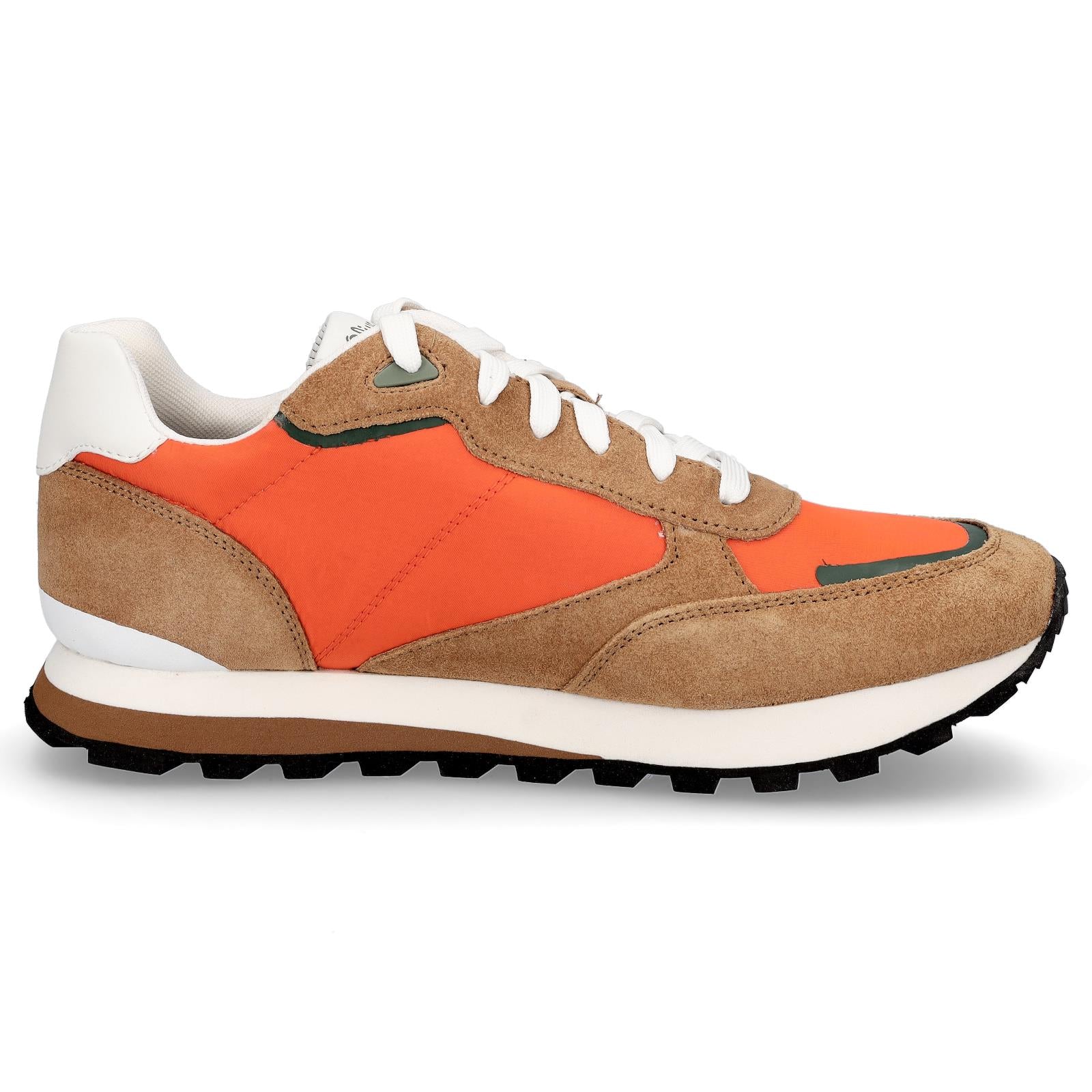 s.Oliver men's leather sneakers orange brown