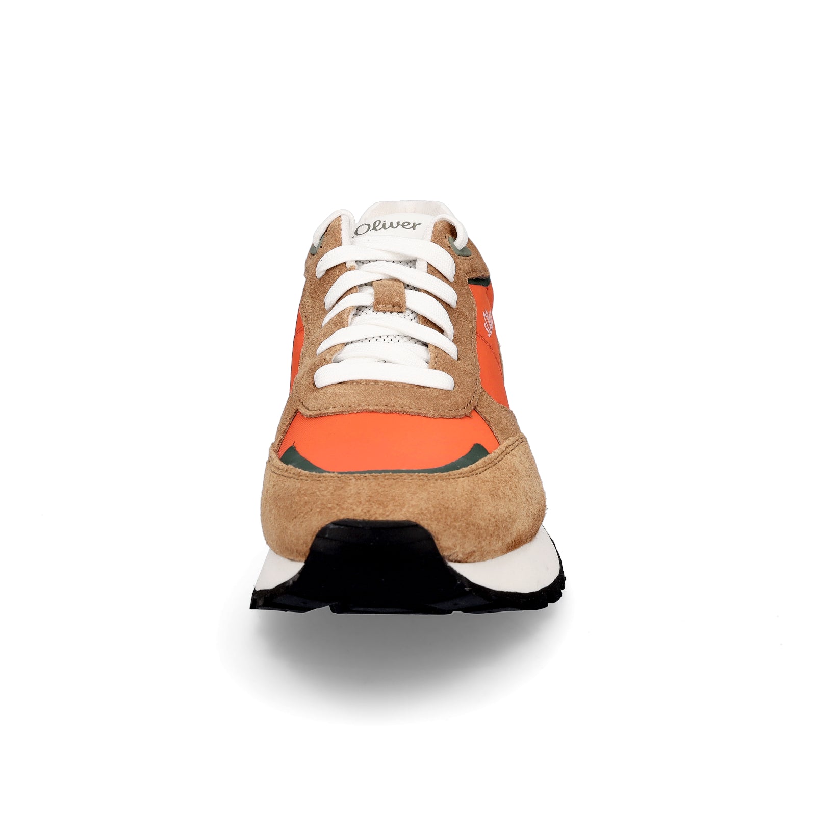 s.Oliver men's leather sneakers orange brown