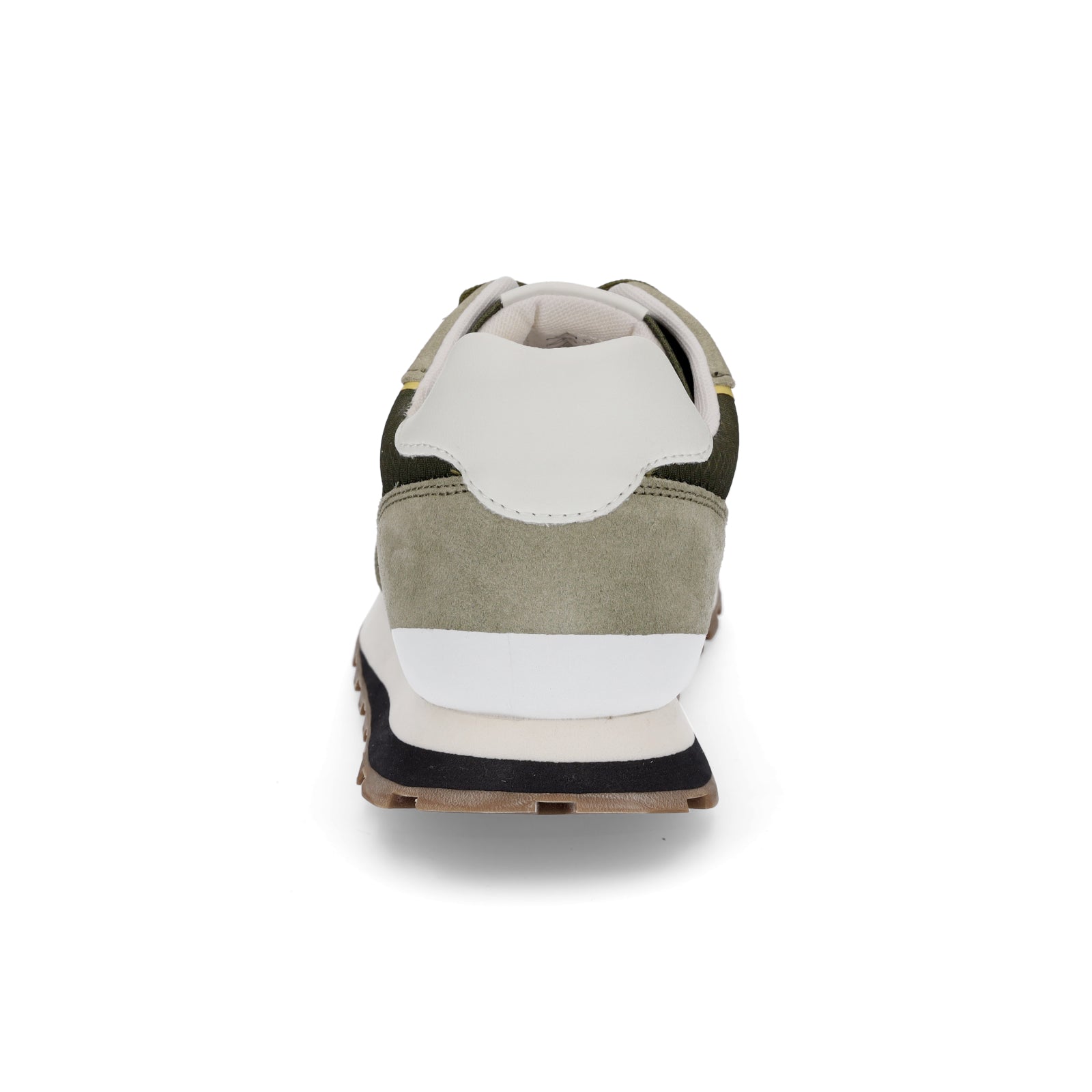 s.Oliver men's leather sneakers khaki green