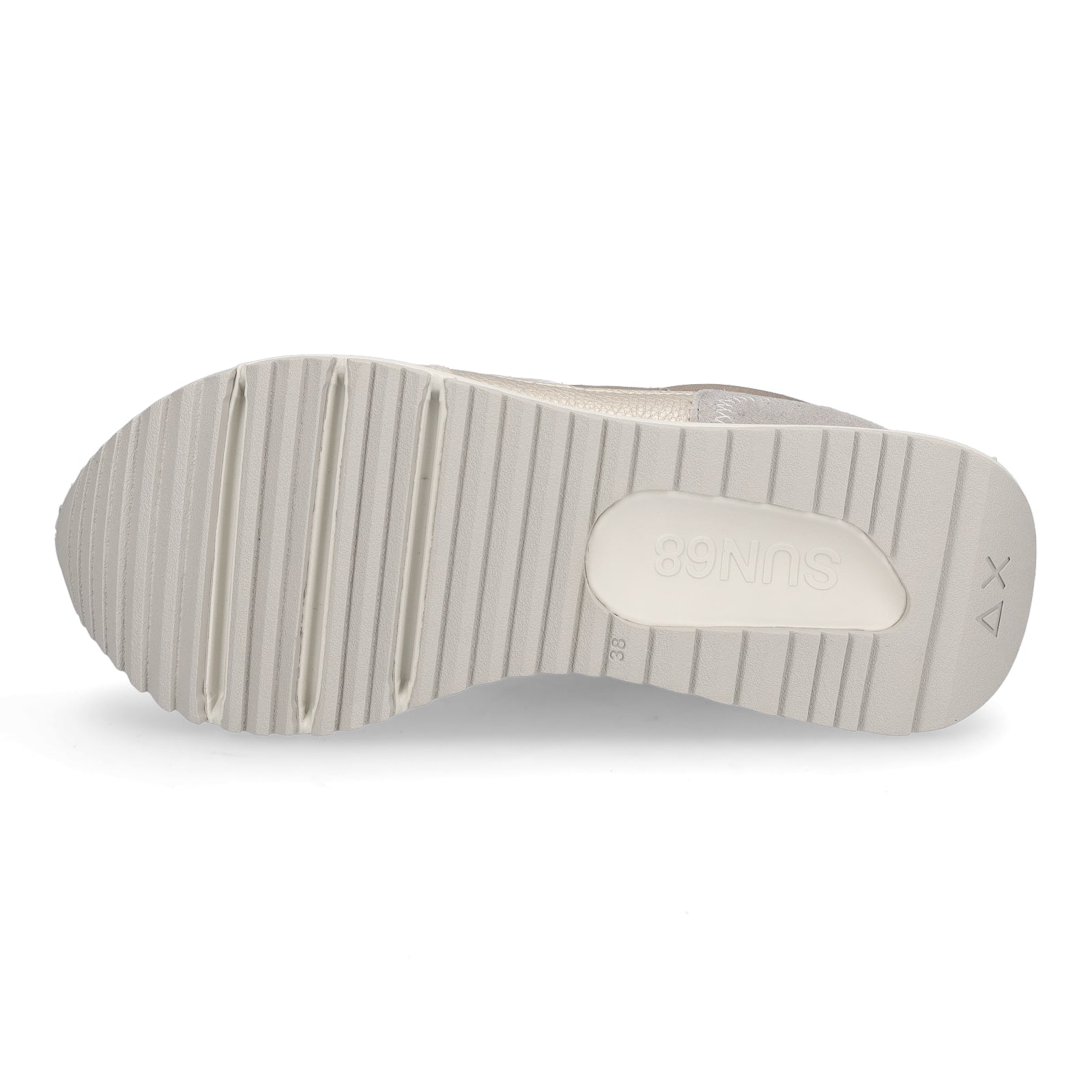 Sun68 Damen Sneaker Big Ally Teddy Fur beige gold